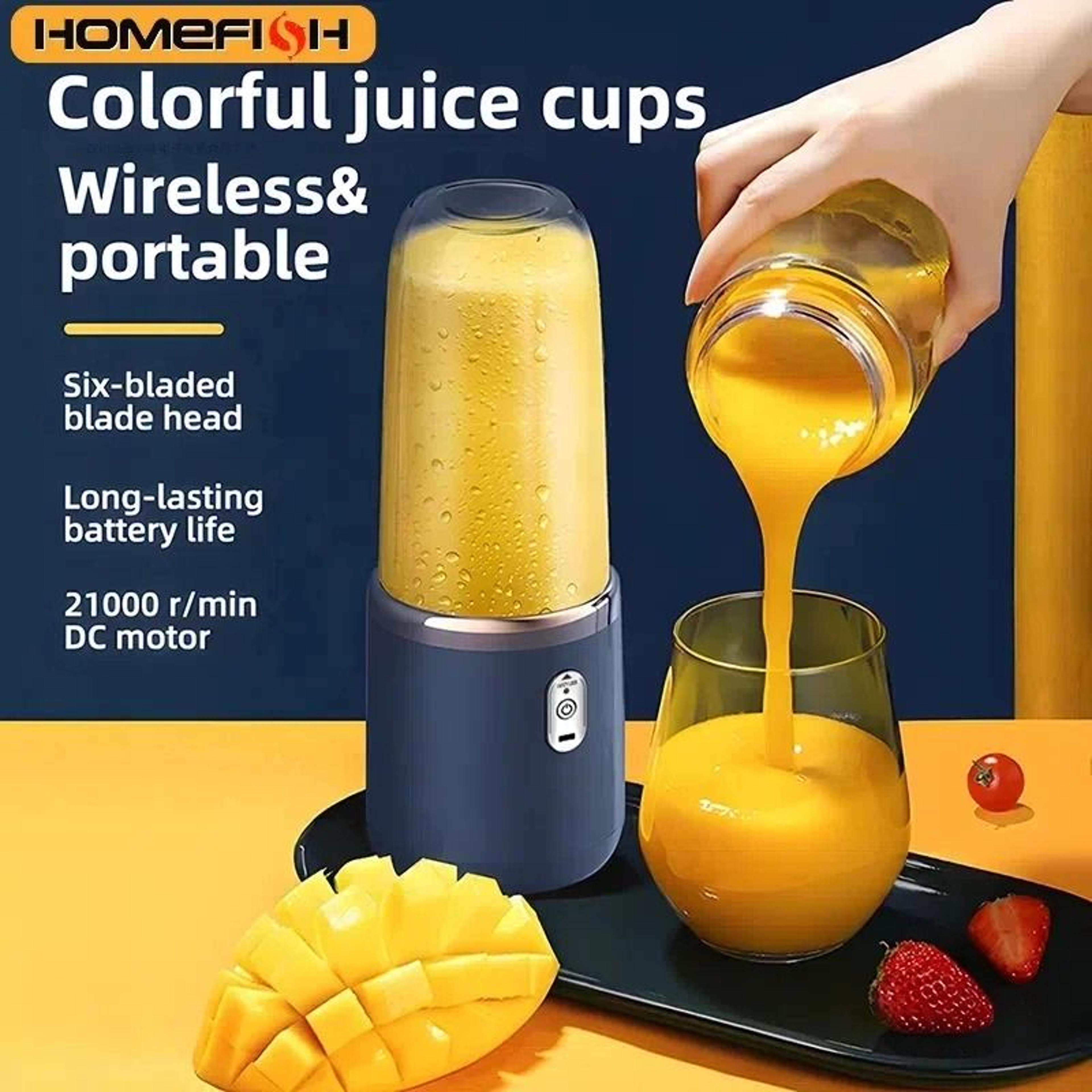 Portable Blender Bottle USB Rechargeable Mini Juice And Smoothie Blender 6 Blades 14