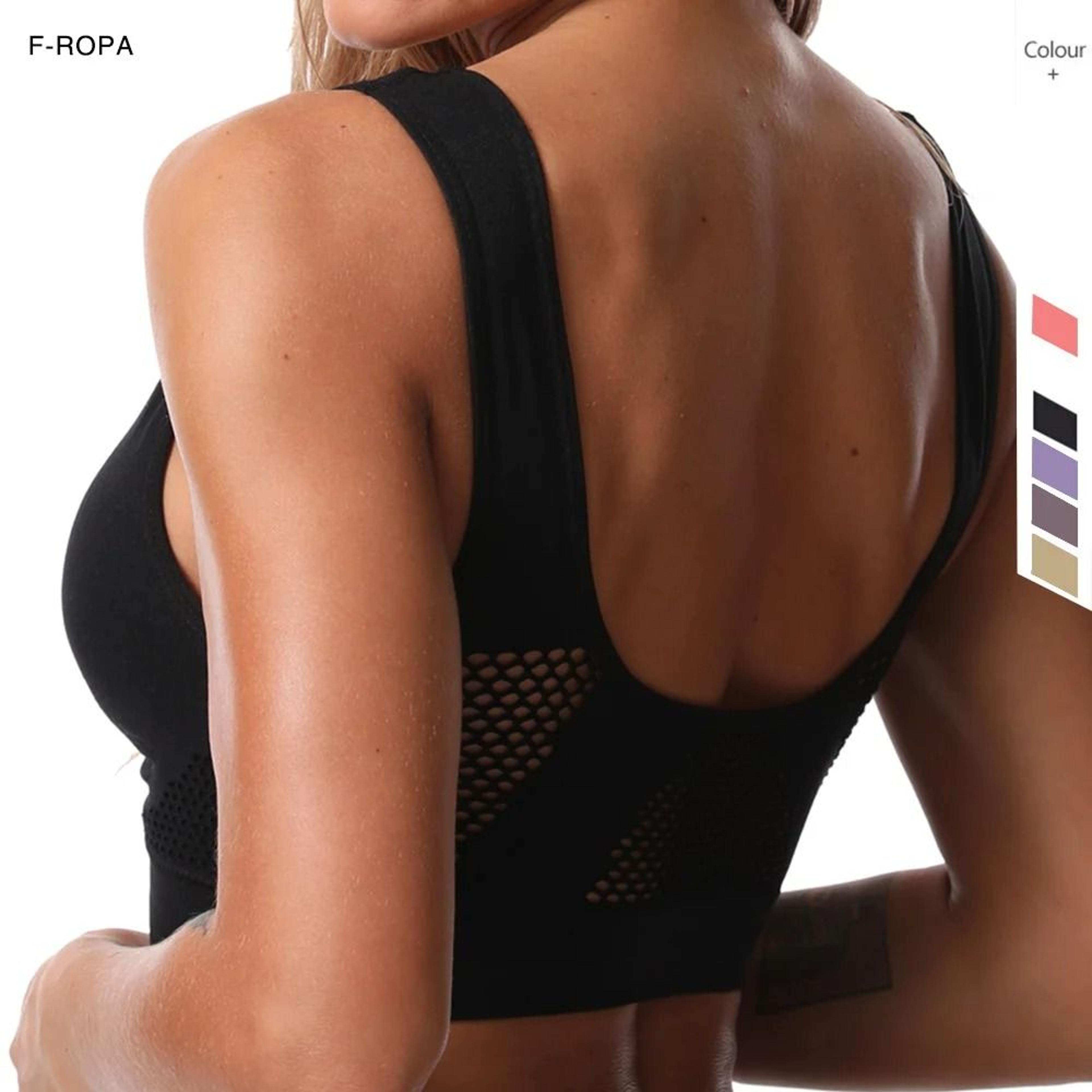 Seamless Sports Bra Wireless Yoga Bra Shockproof Gym Crop Top Plus Size 6XL 8