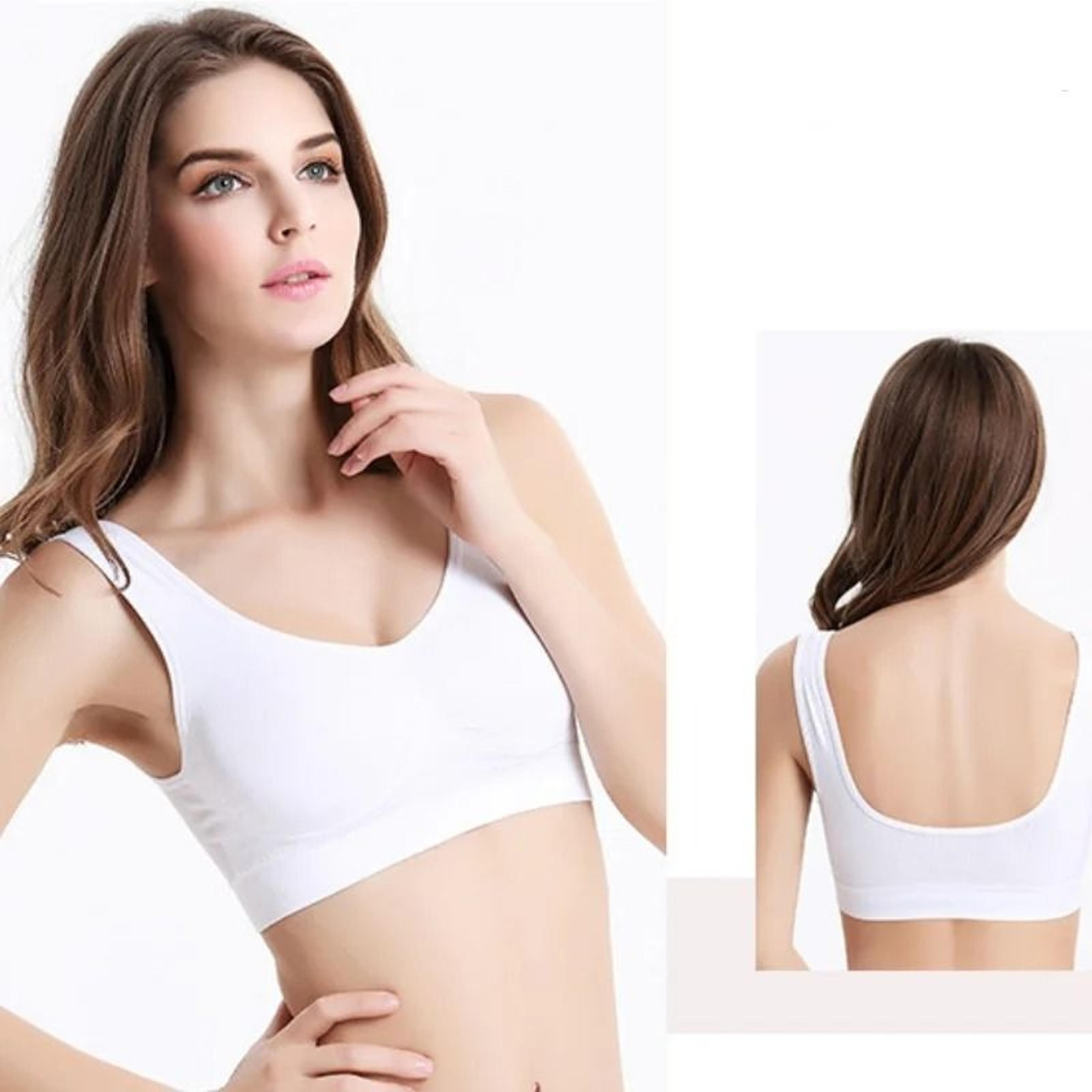 Seamless No Pad Sports Bra Breathable Workout Bralette For Yoga Running Fitness 5