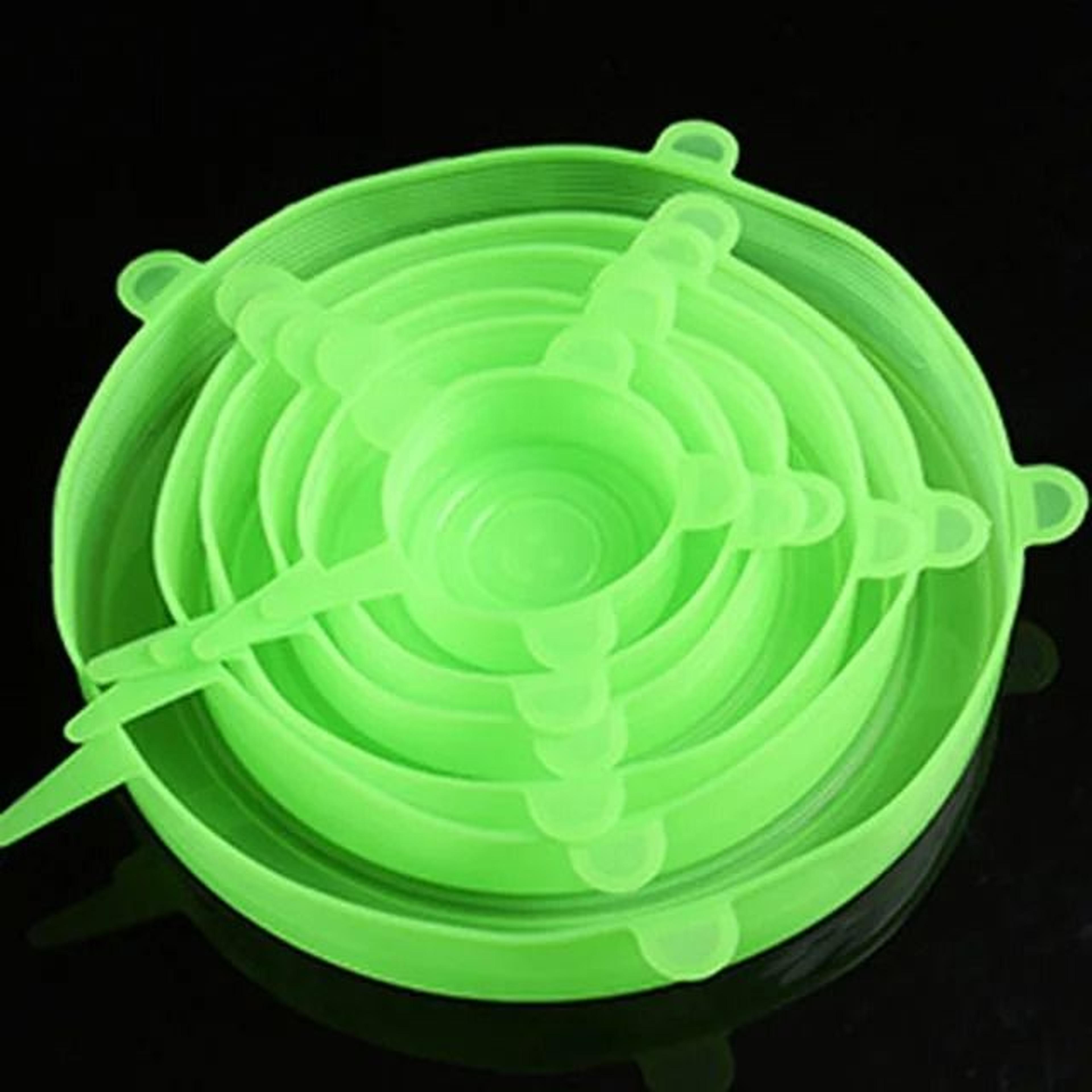 Silicone Stretch Lids Reusable Food Covers Elastic Silicone Lids Universal Bowl Lid Set 6pcs 6
