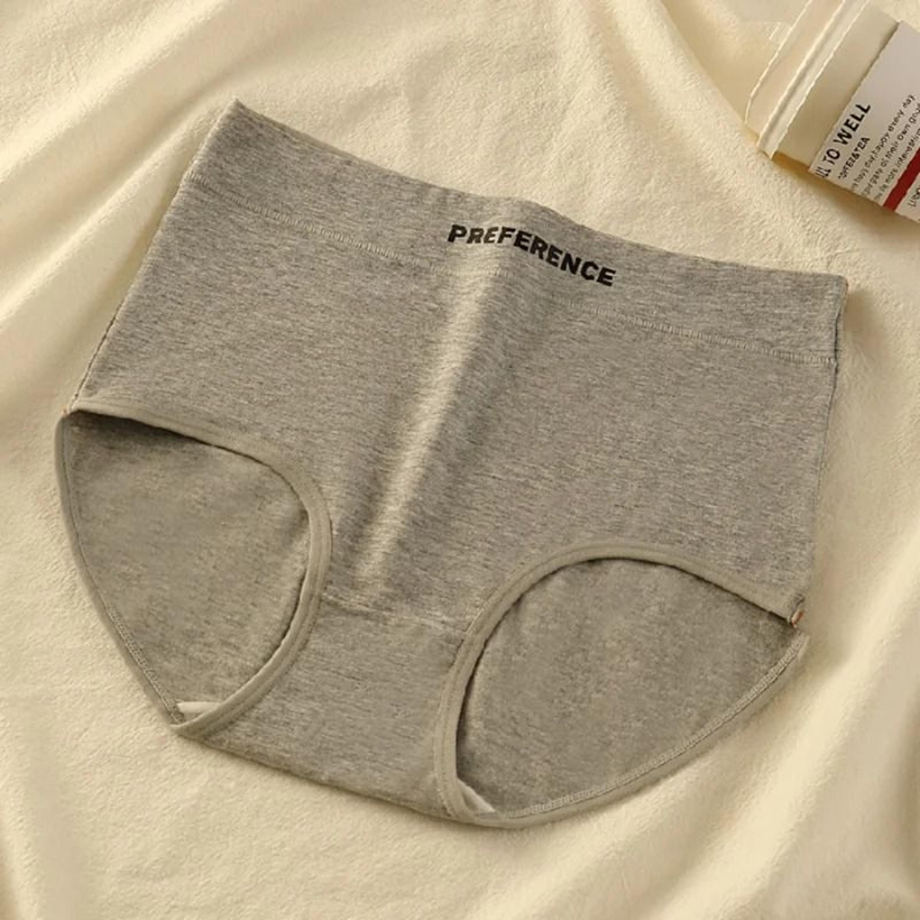 3 Pack High Waist Cotton Panties Comfortable Breathable Womens Underwear Briefs 13