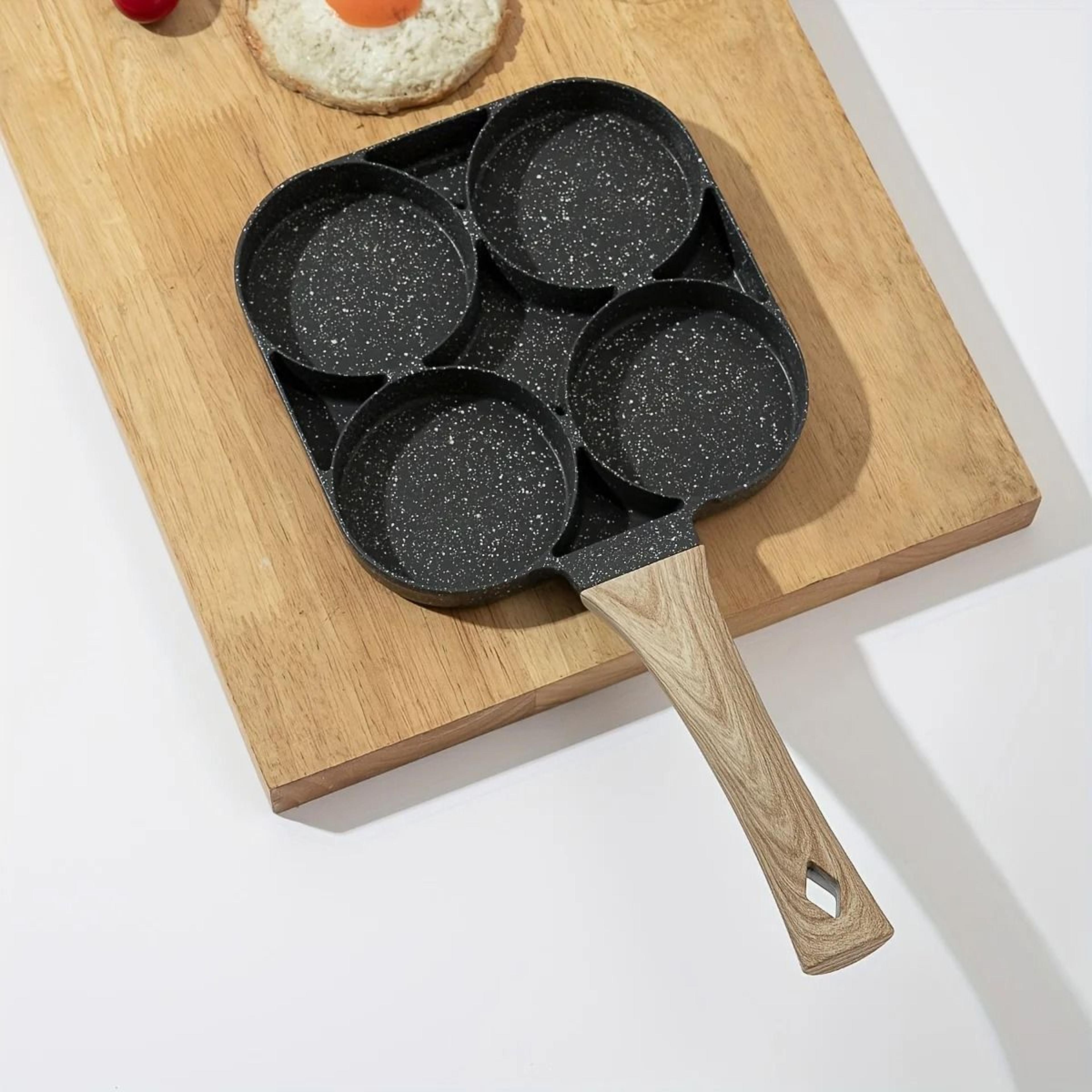 Non Stick 4 Hole Egg Frying Pan Omelette Pan For Easy Breakfast Cooking 4