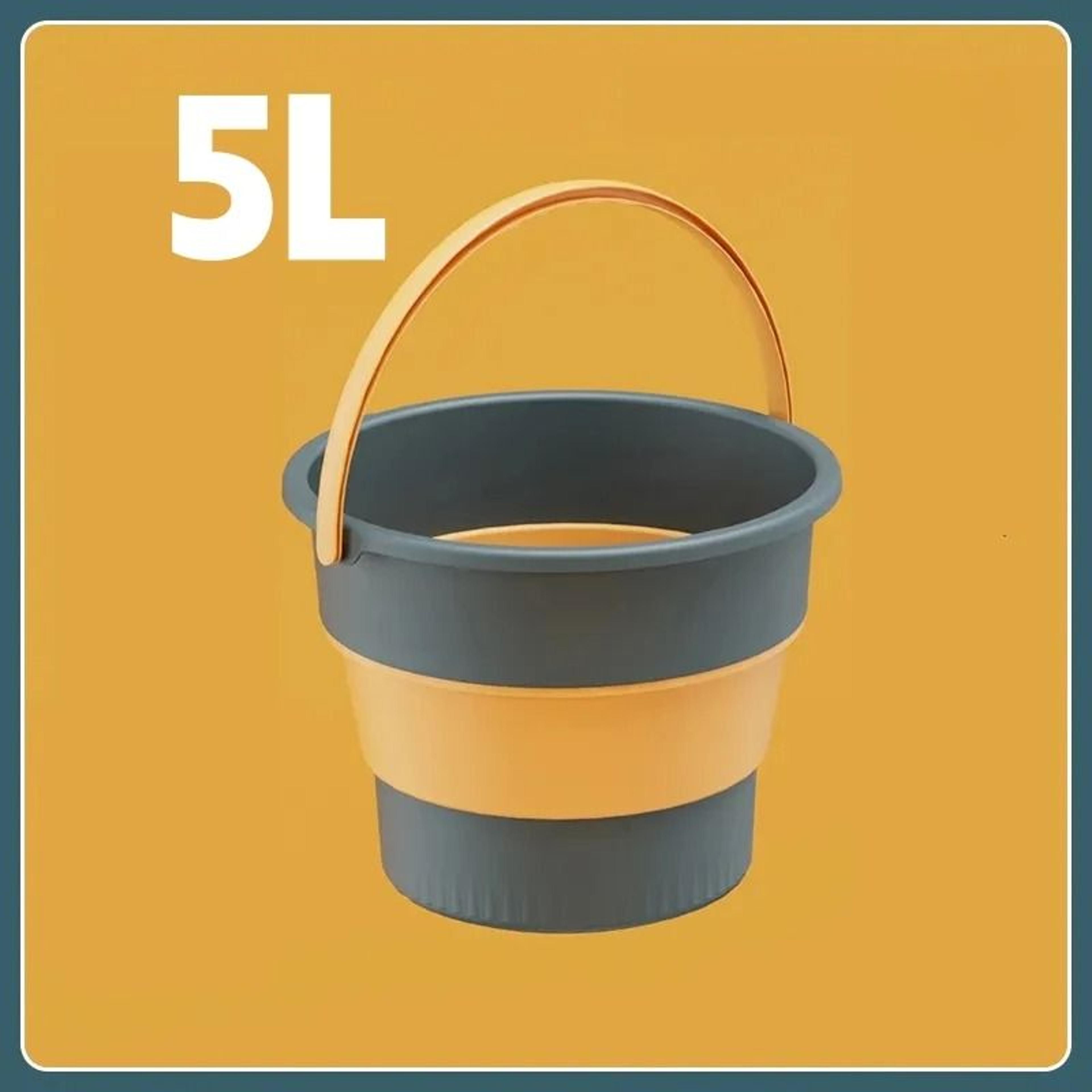 Folding Portable Bucket With Lid Collapsible Silicone Bucket For Camping And Home 6