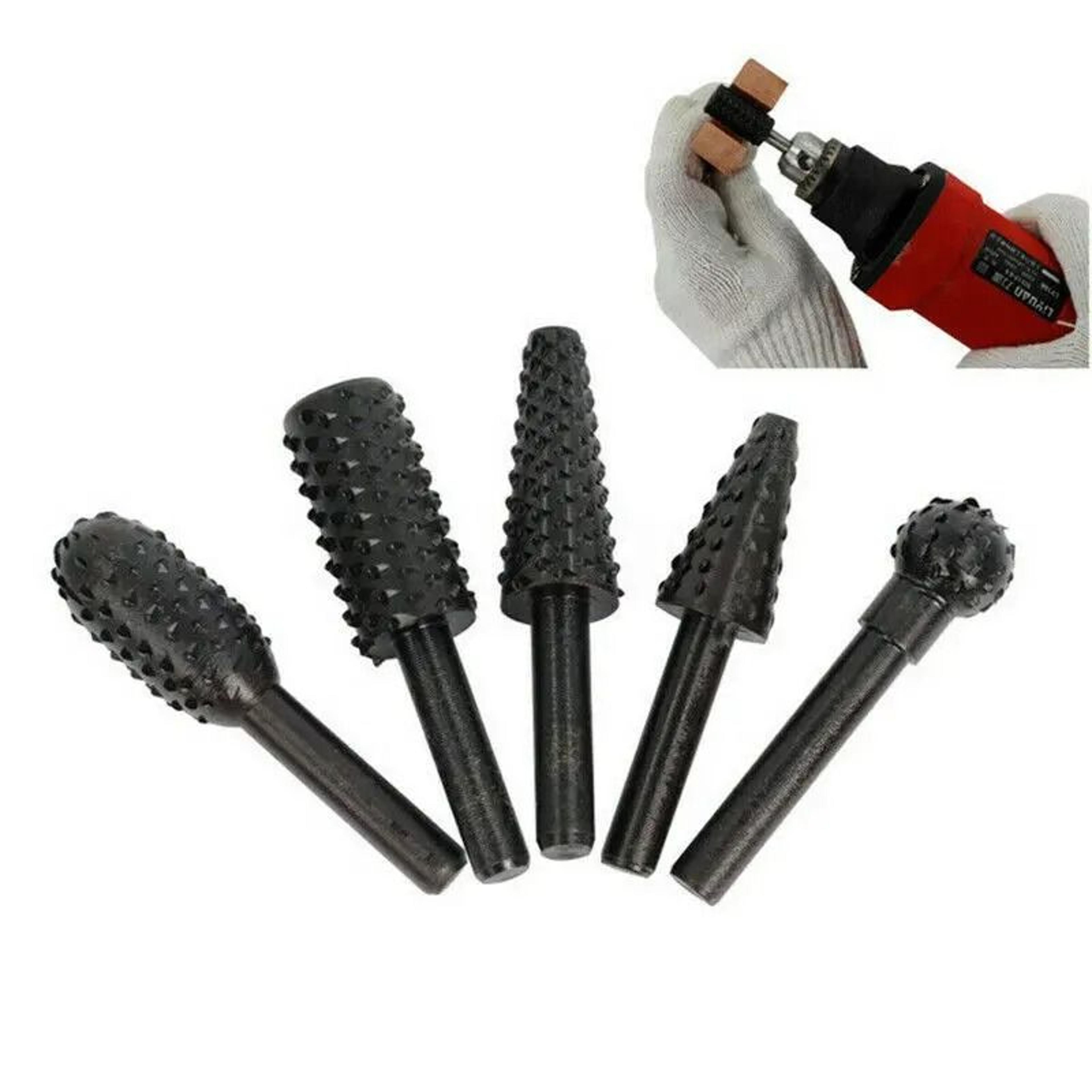 5 Piece Wood Carving Drill Bit Set 1 4 Inch Shank Woodworking Cutting Tools 1