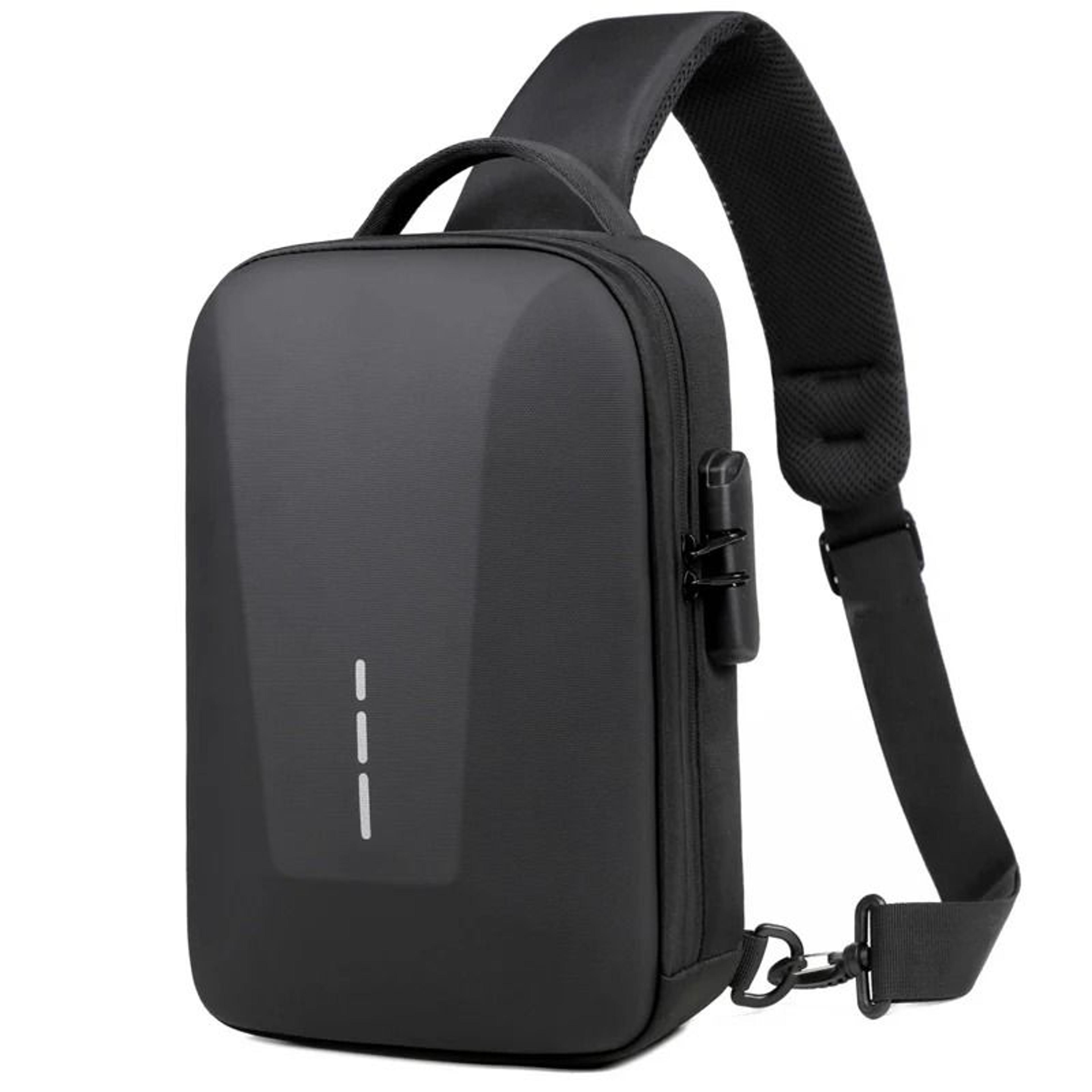 Anti Theft Crossbody Bag Combination Lock Chest Pack USB Charging Mens Travel Sling Bag 11