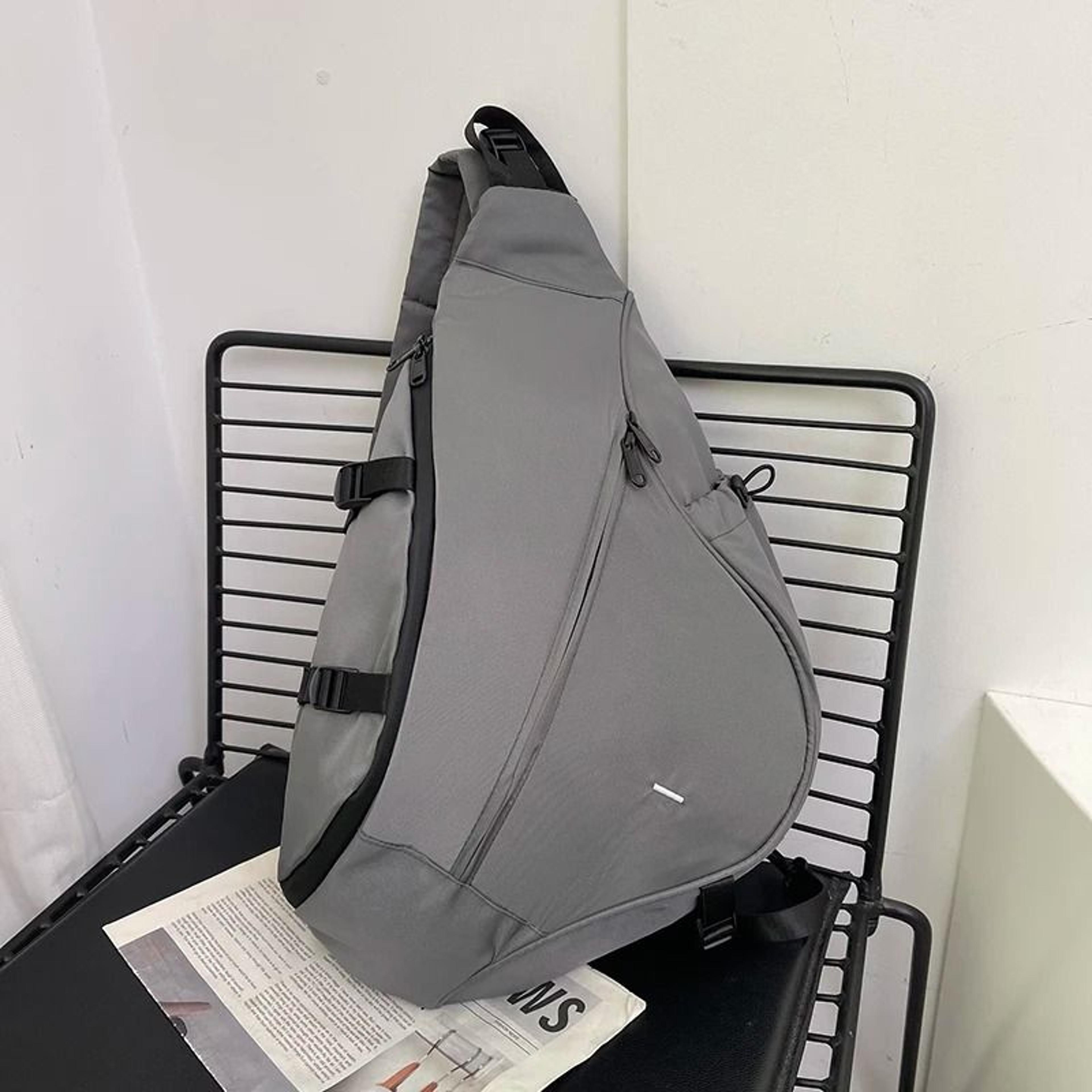 Large Capacity Sling Bag Mens Chest Bag Nylon Crossbody Travel Shoulder Student Backpack 2