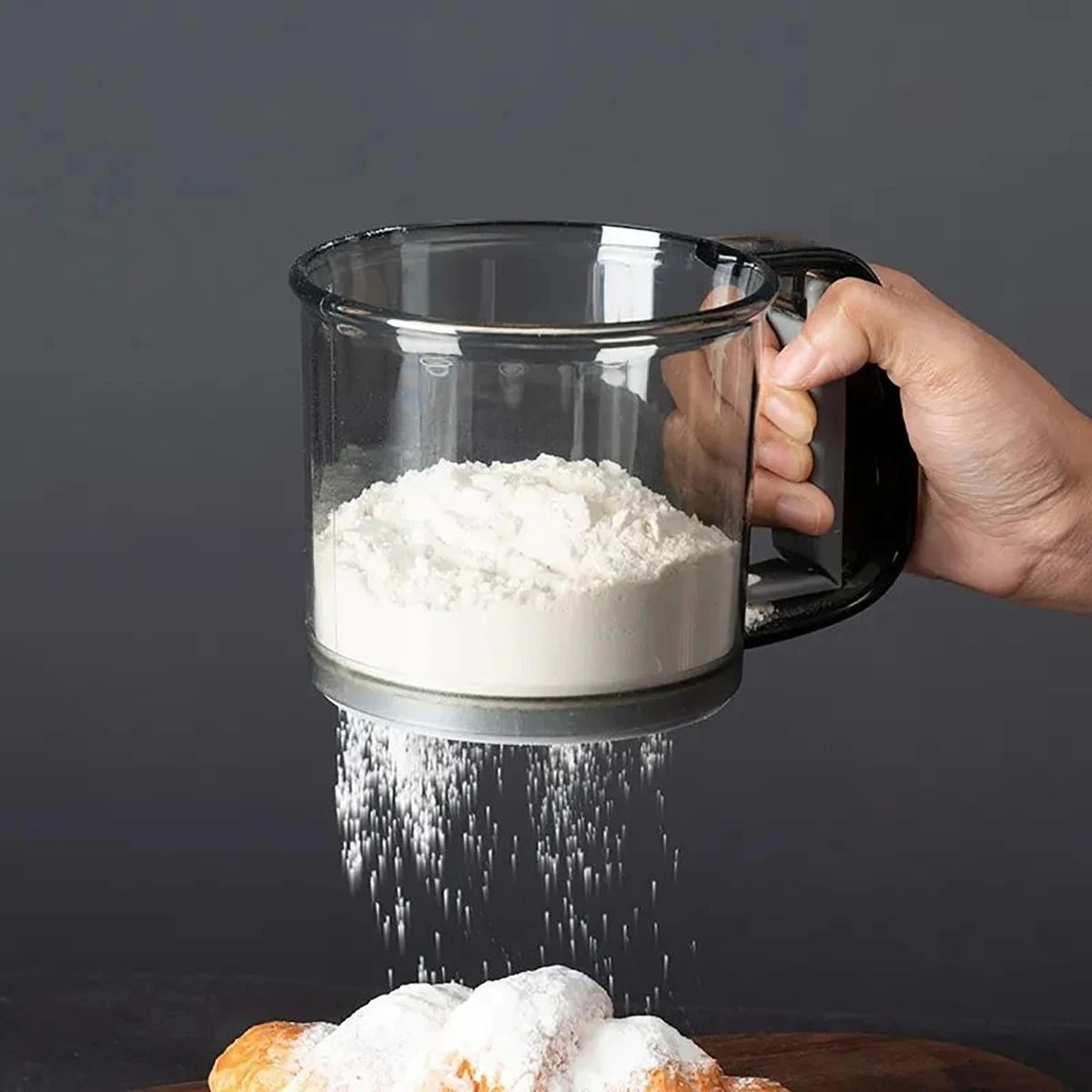 HOMEFISH Flour Sifter With Scale Semi Automatic 40 Mesh Cake Flour Sieve 4
