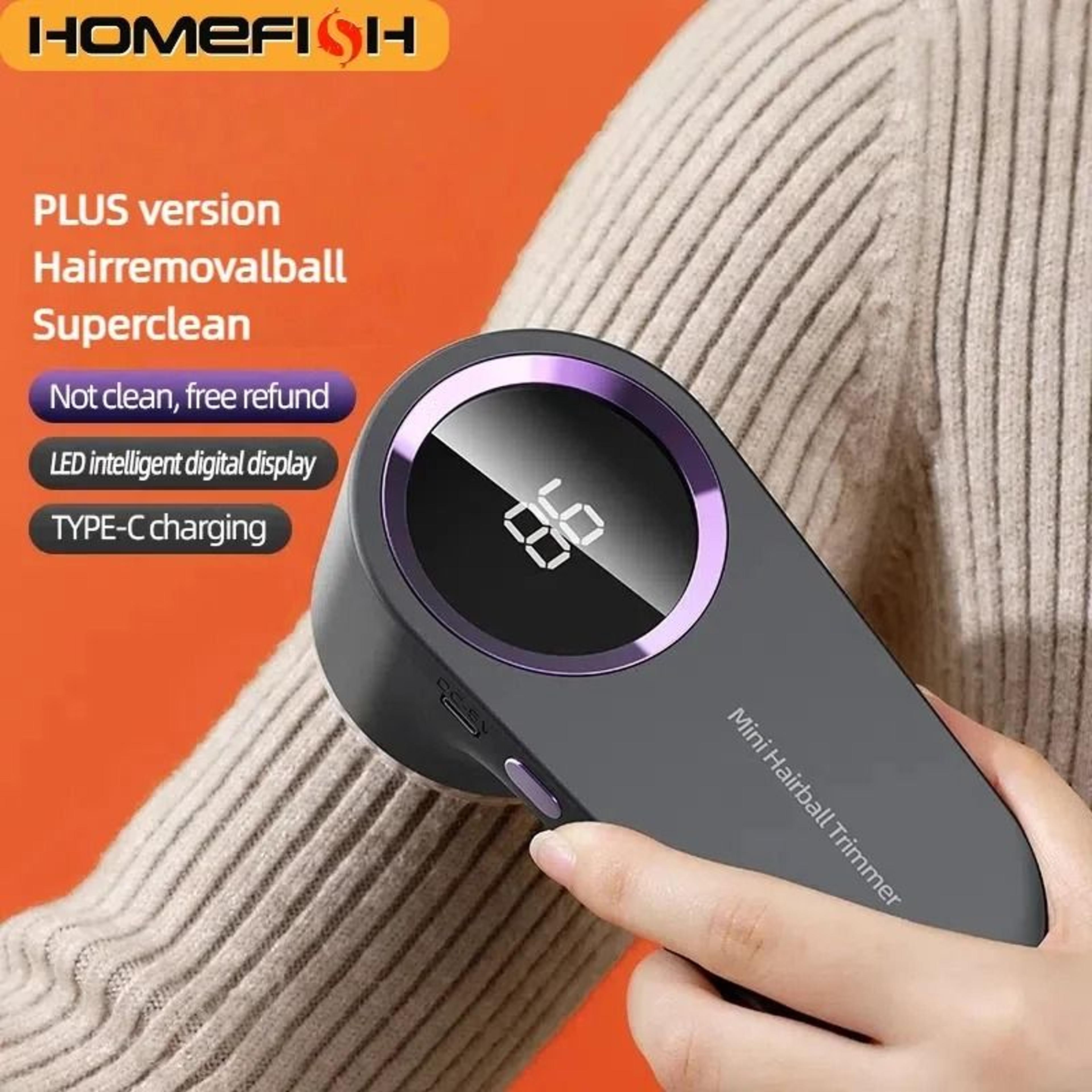 HOMEFISH USB Rechargeable Lint Remover Fabric Shaver For Clothes And Upholstery 0