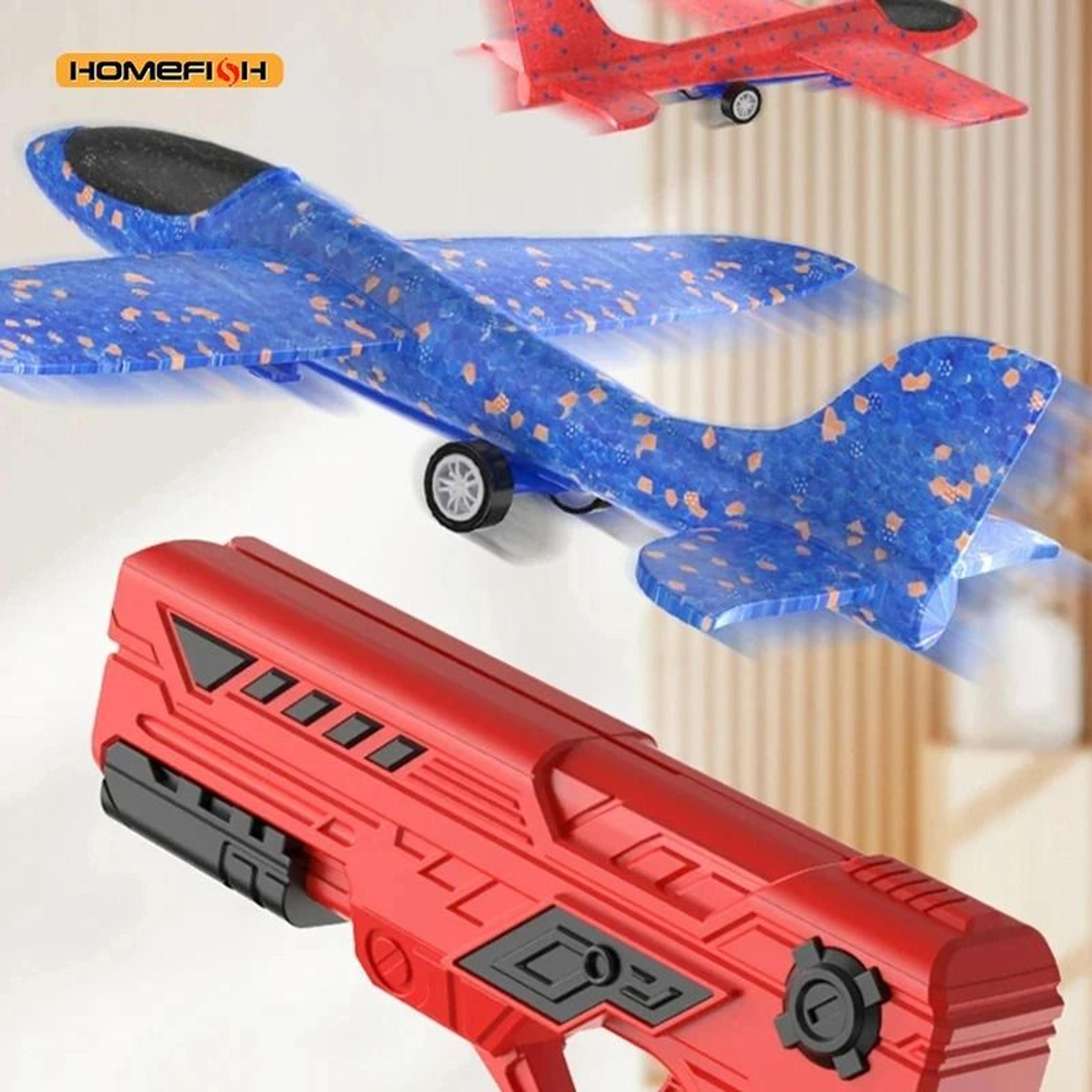 Kids Foam Airplane Toy Launcher Outdoor Glider Plane Set 3