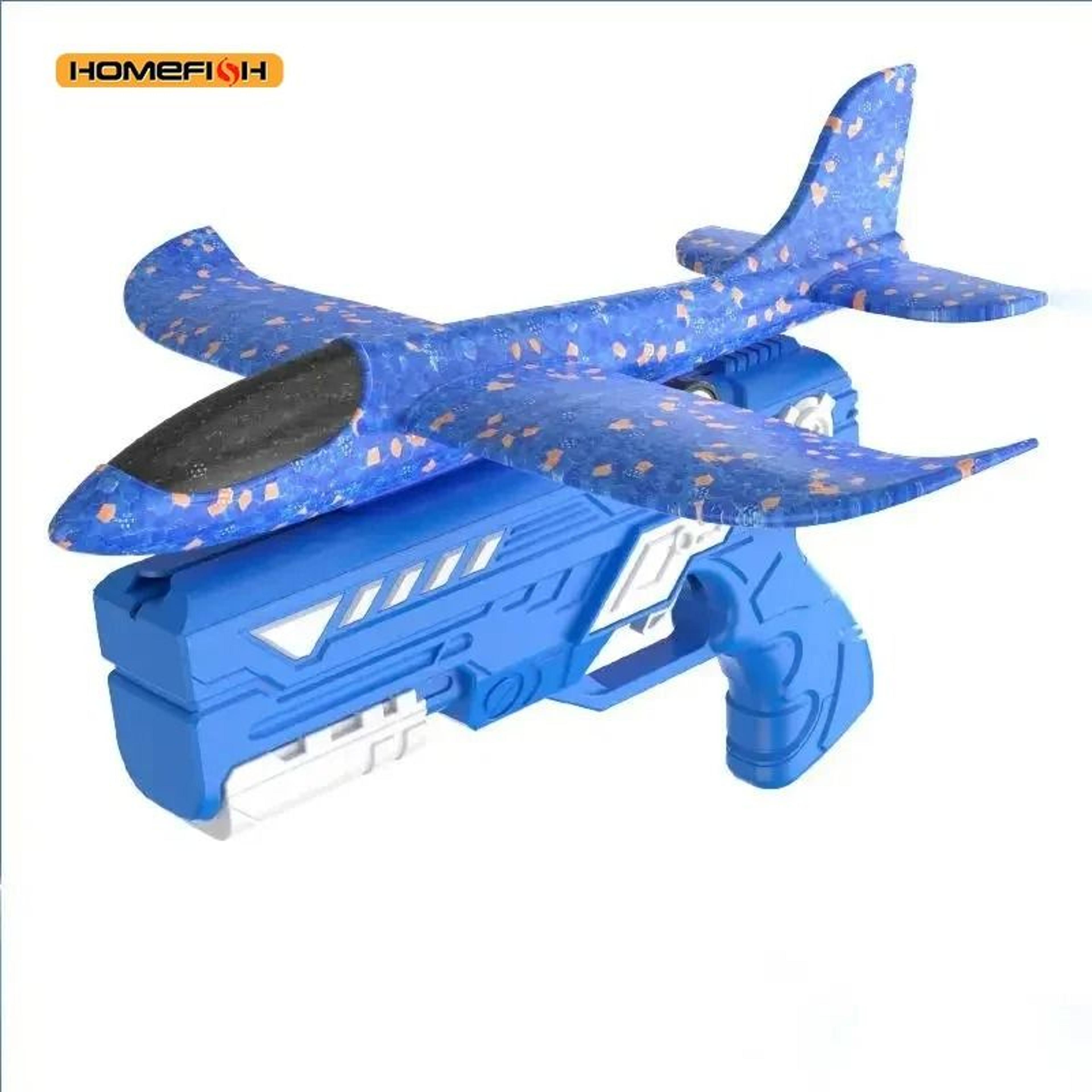 Kids Foam Airplane Toy Launcher Outdoor Glider Plane Set 0