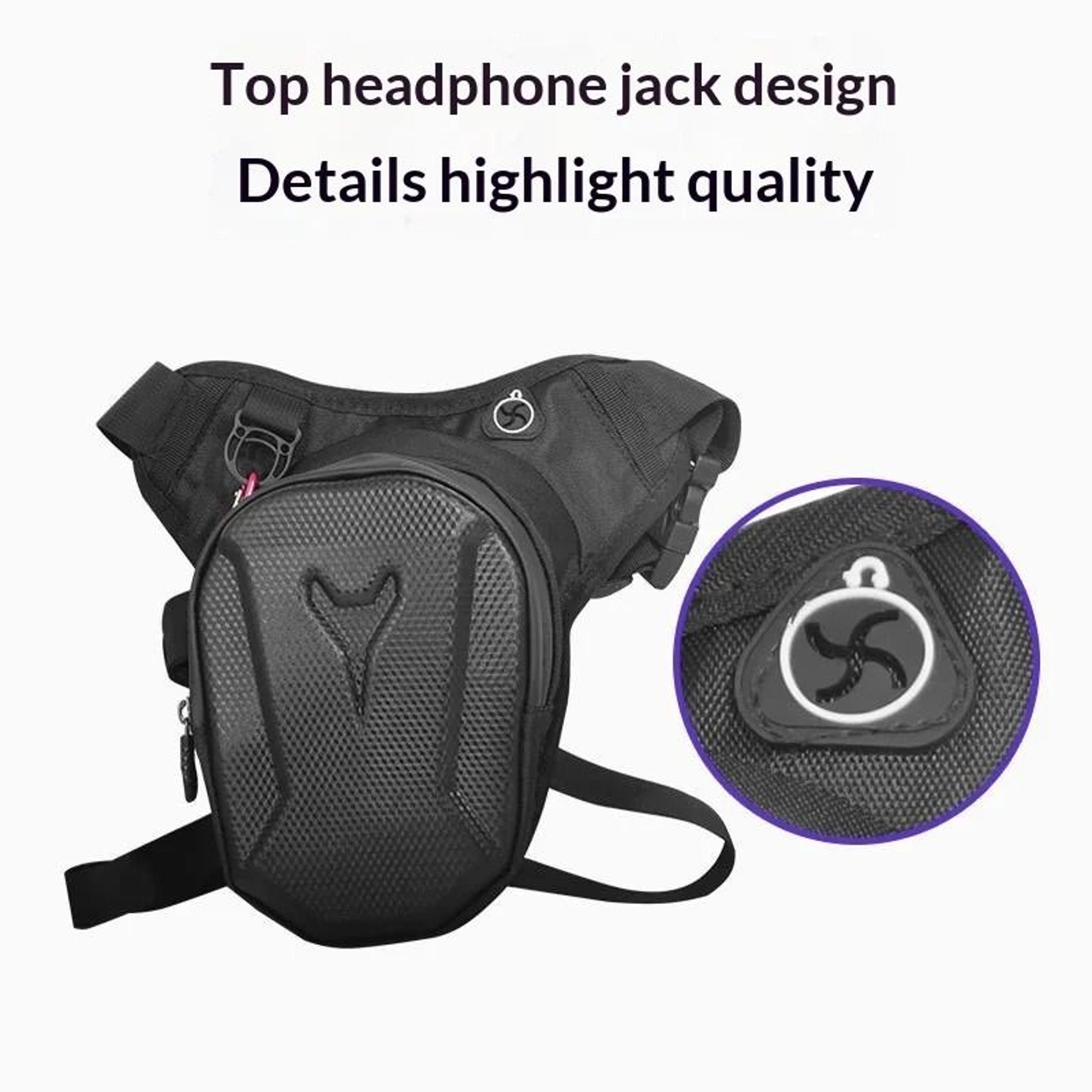 HOMEFISH Hard Shell Motorcycle Leg Bag With Phone Holder Waist Pouch 2