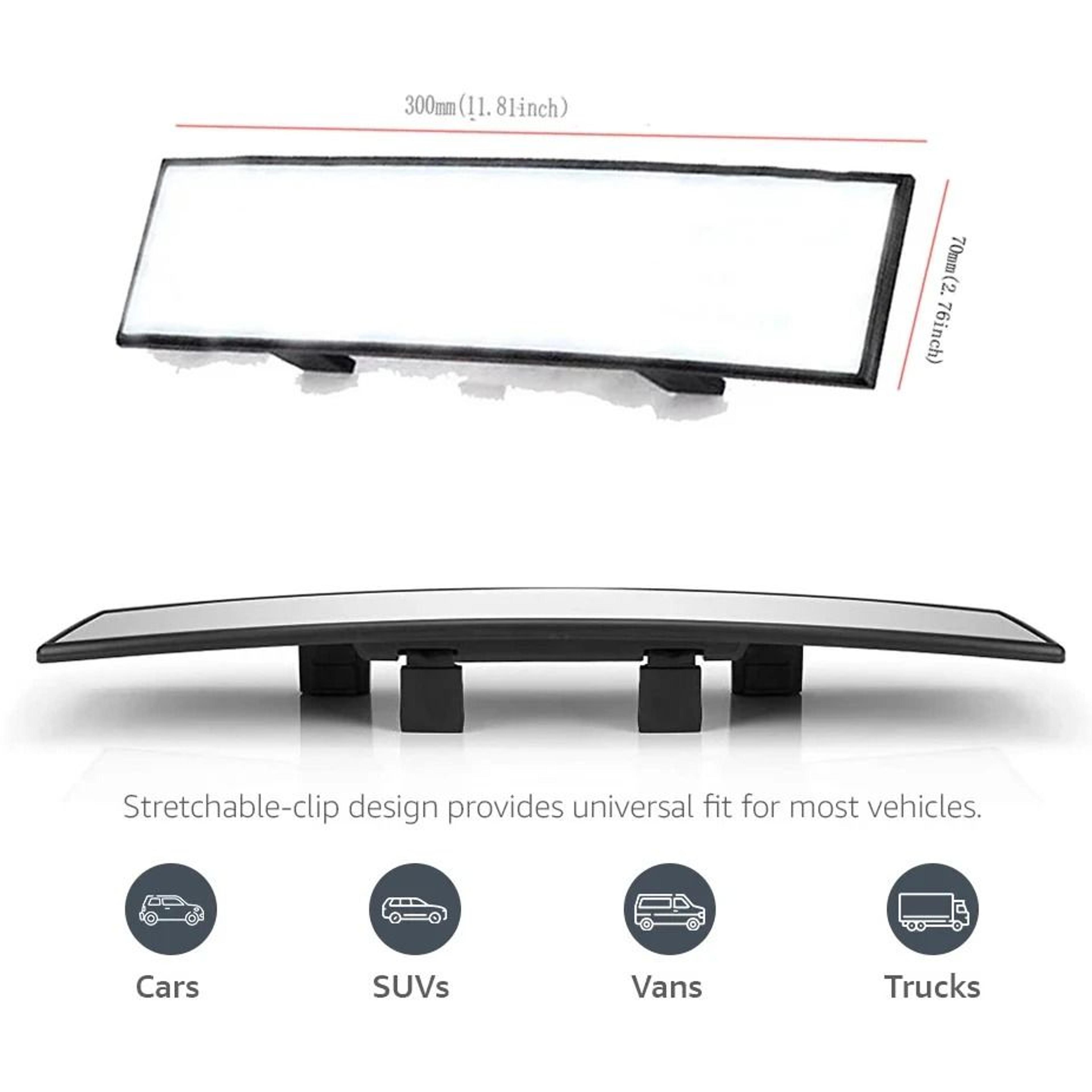 Universal Wide Angle Rearview Mirror Anti Glare Convex Car Interior Mirror For Safer Driving 4