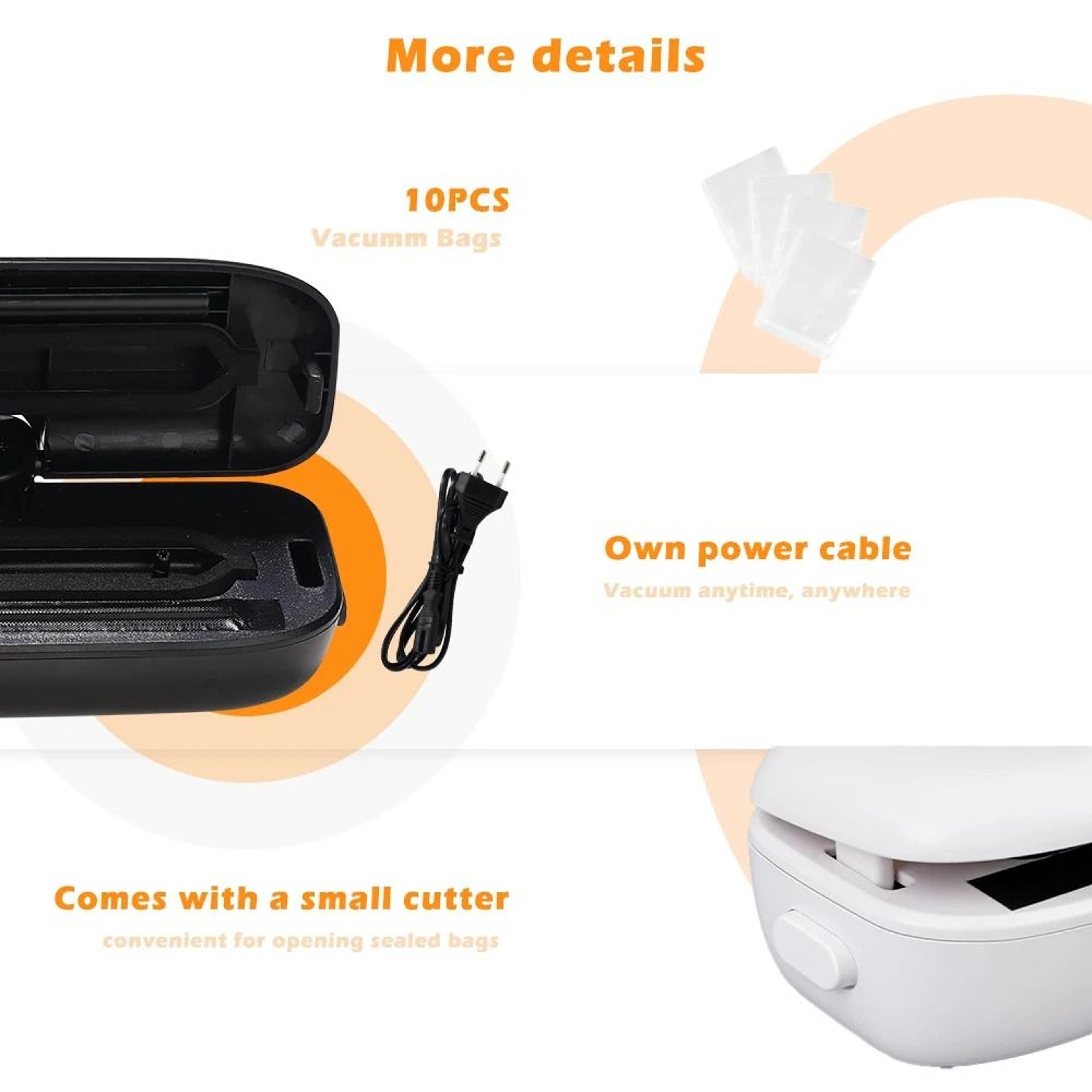 Household Food Vacuum Sealer Machine Kitchen Vacuum Sealer For Home Use With 10 Vacuum Sealing Bags 4