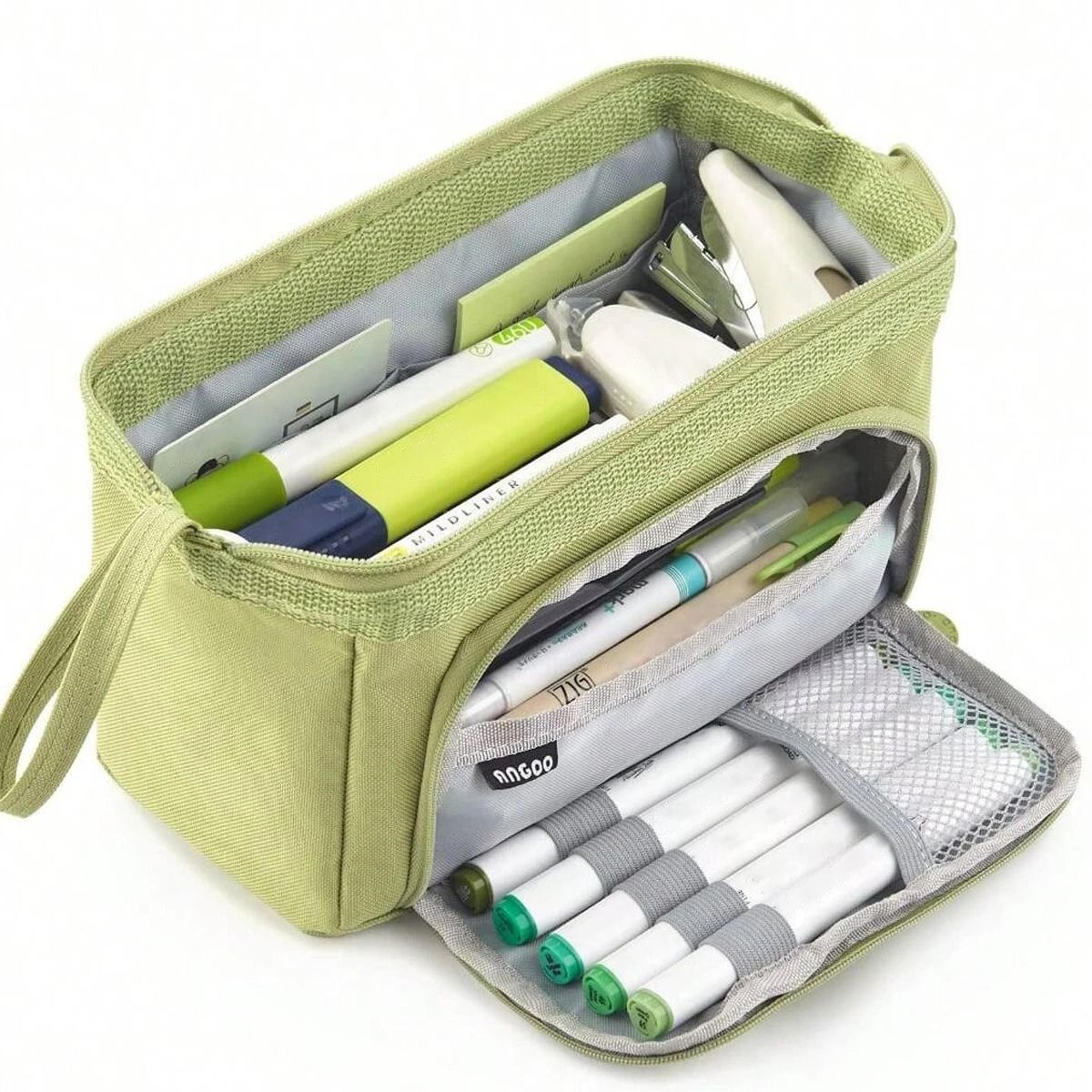 Extra Large Pencil Case Durable Polyester Multi Purpose Organizer Pouch For School Supplies And Mak 8