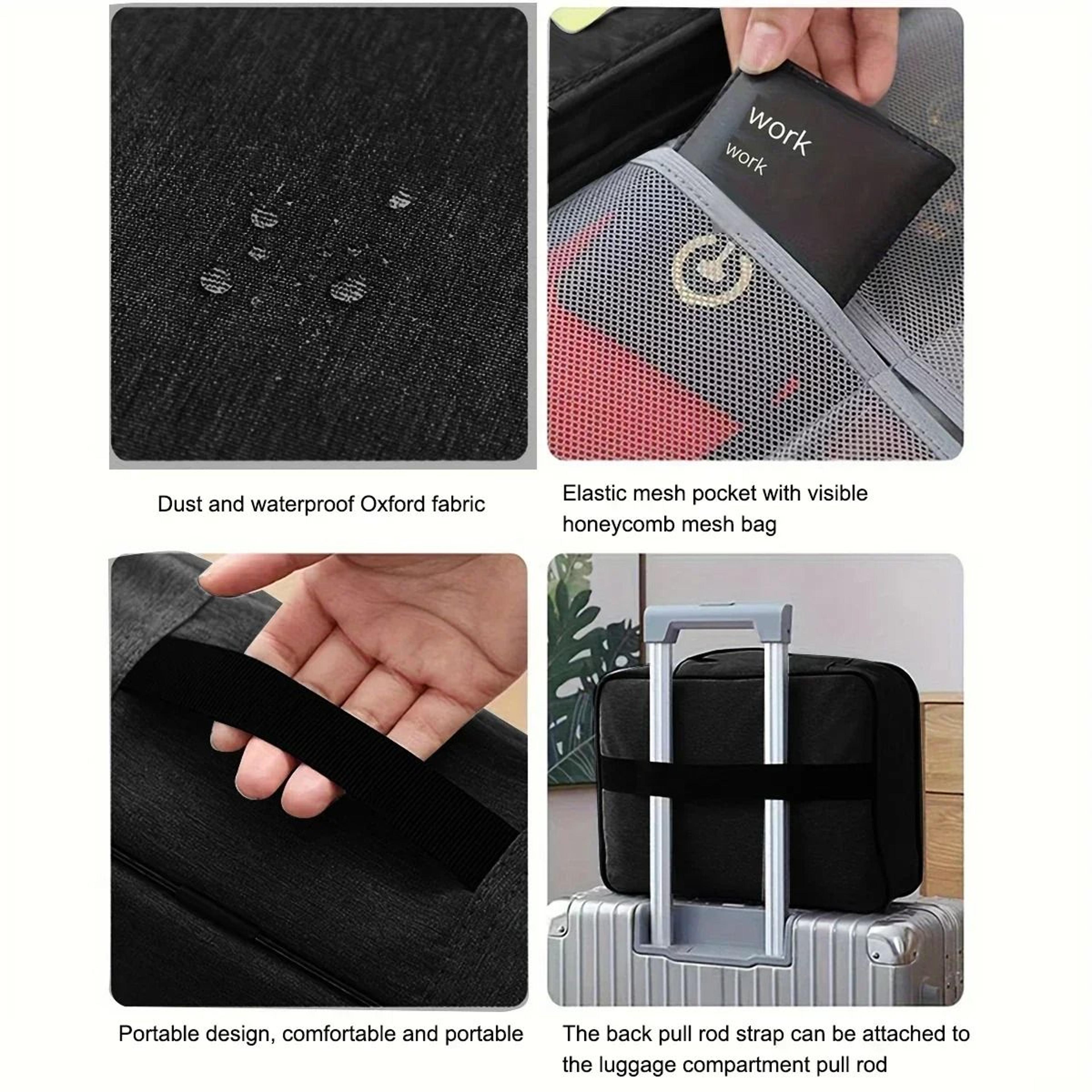 High Capacity Document Organizer Bag Lockable Oxford Passport Holder Multi Layer A4 File Storage Ca 16