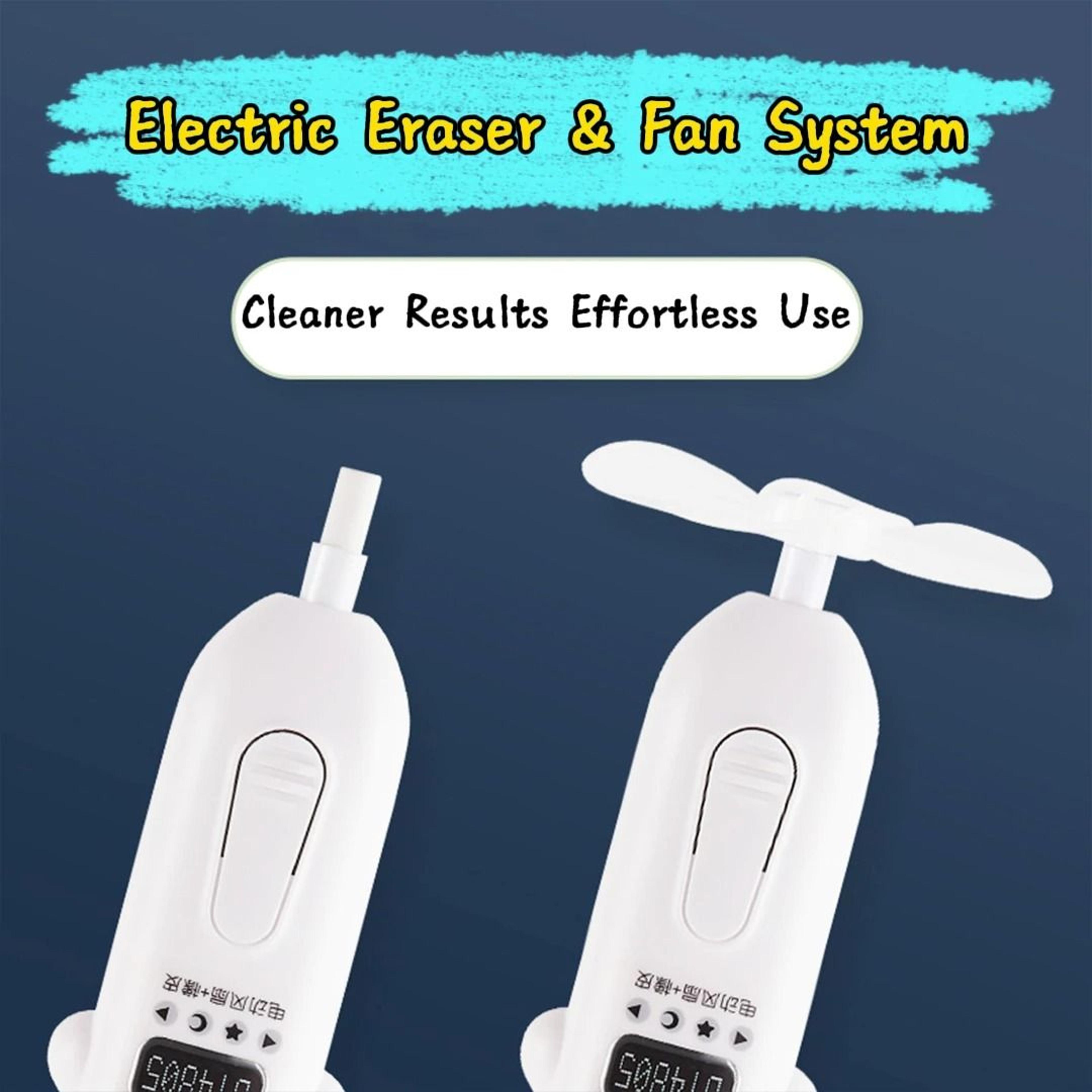 Cute Electric Eraser Astronaut Battery Powered Erasing Tool With Fan For Sketching And Students 10