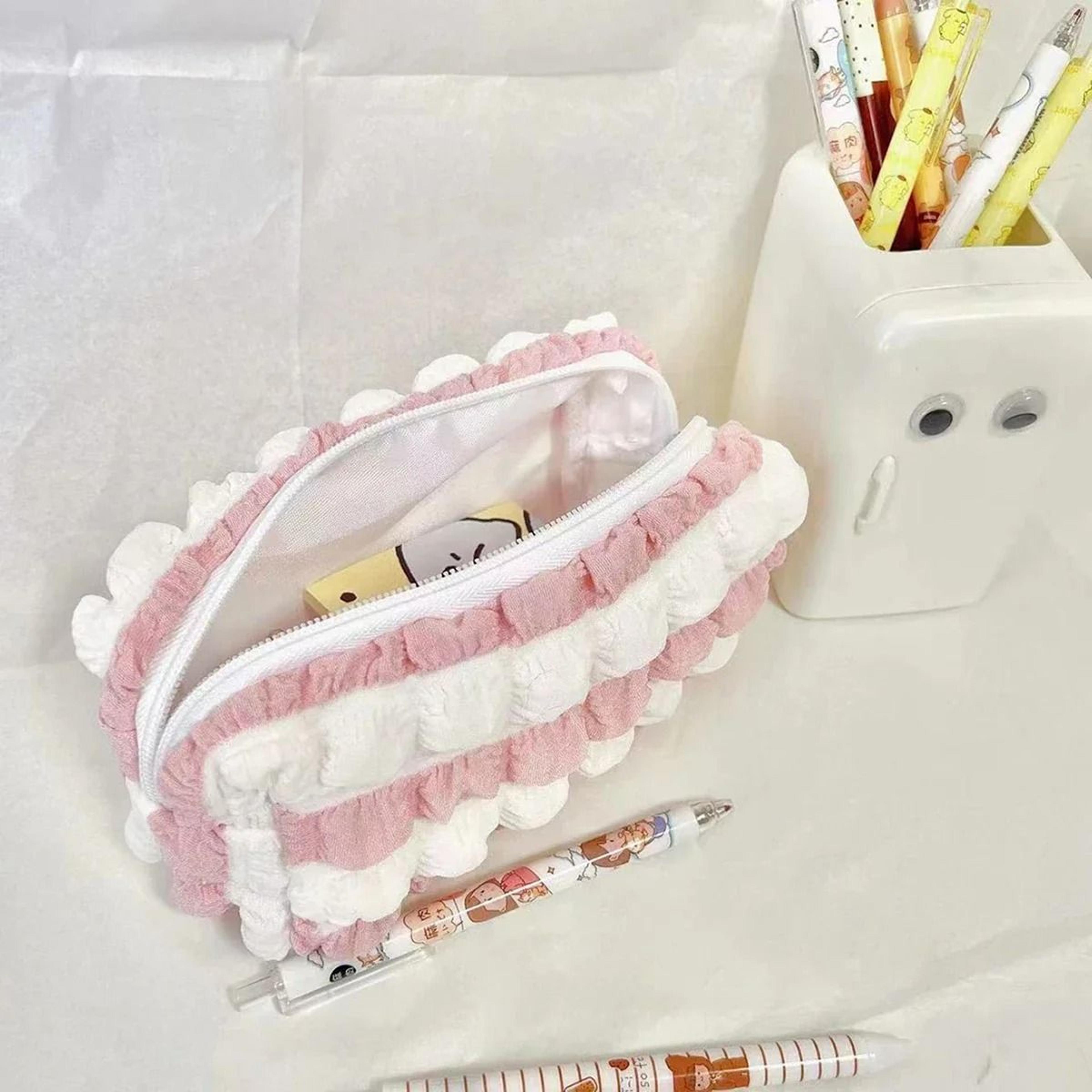 Kawaii Pencil Case Cute Korean Pen Pouch Cosmetic Bag For School Office And Students 6