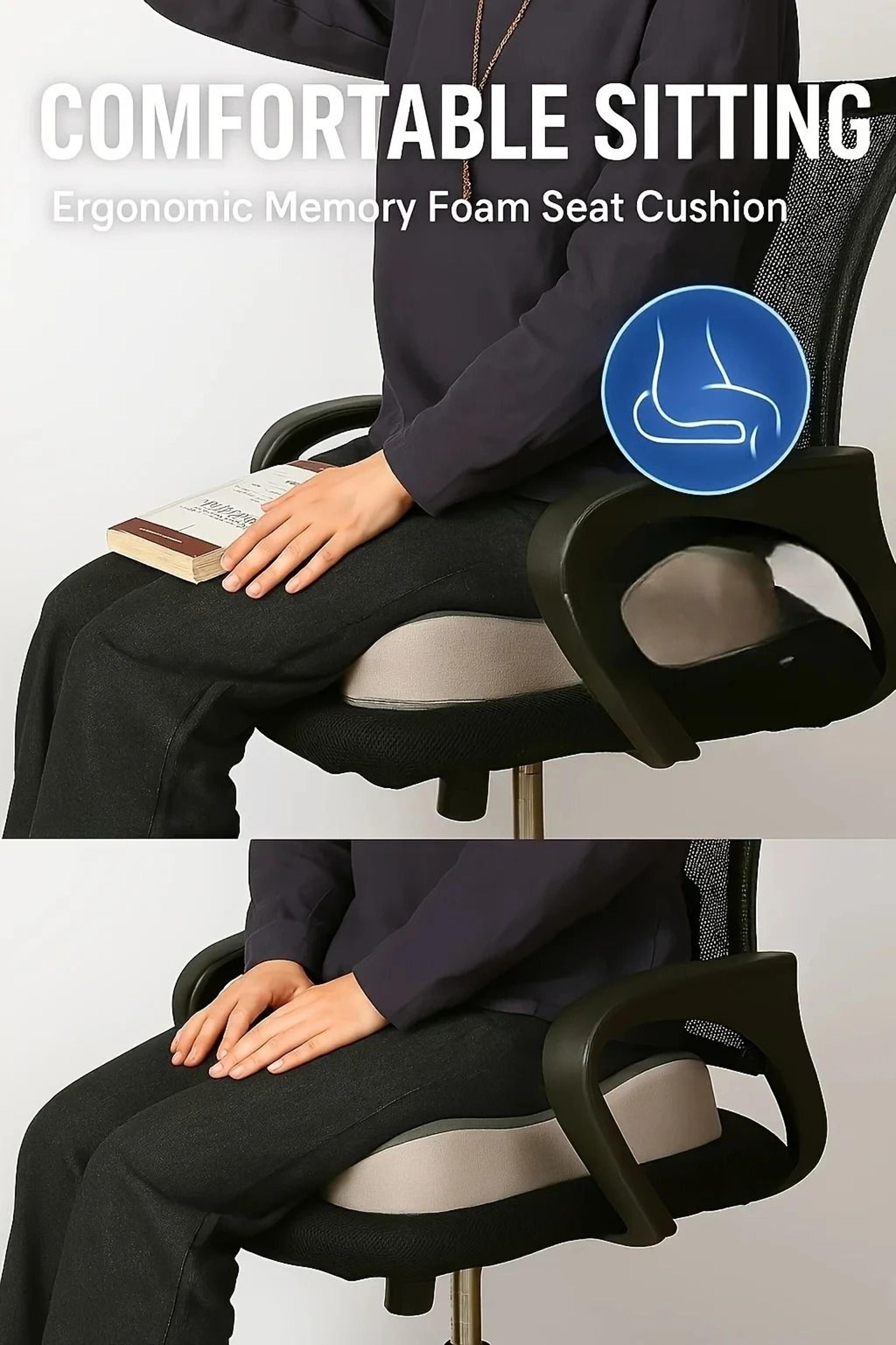 Orthopedic Memory Foam Seat Cushion For Tailbone And Back Pain Relief 6