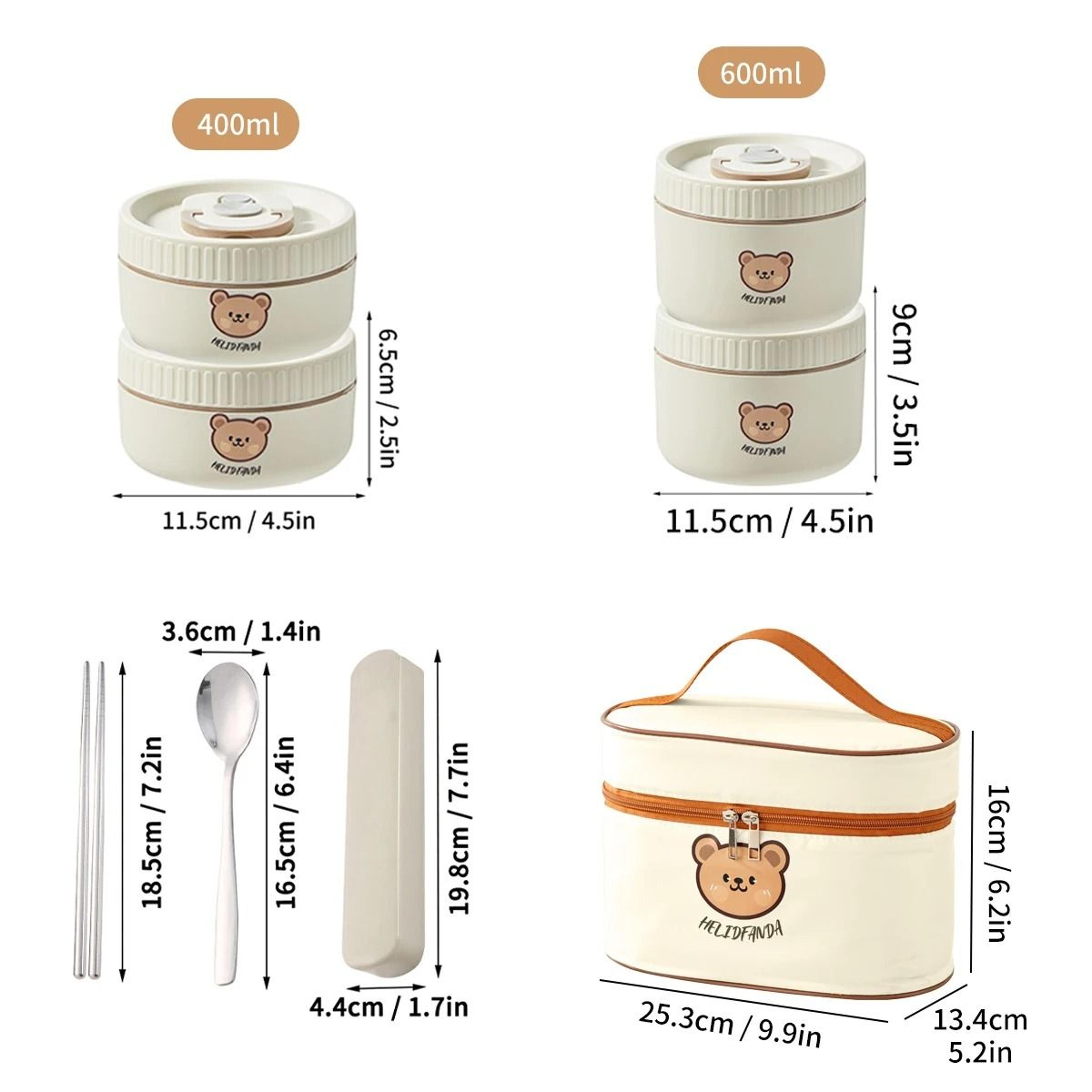Kids Thermal Lunch Box Stainless Steel Bento Box Leak Proof Food Container 17