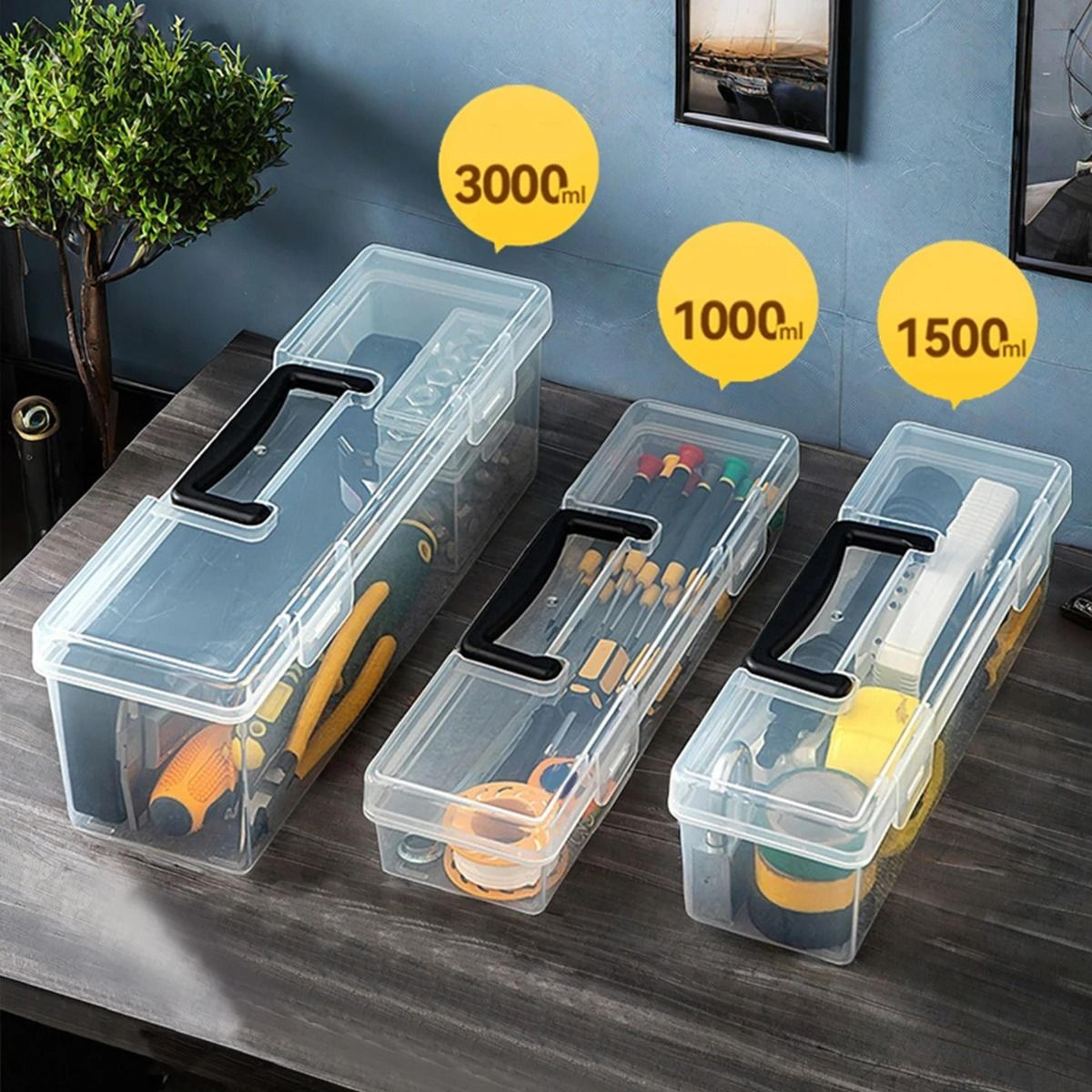 Large Capacity Plastic Tool Box Portable Tool Organizer With Handle 10