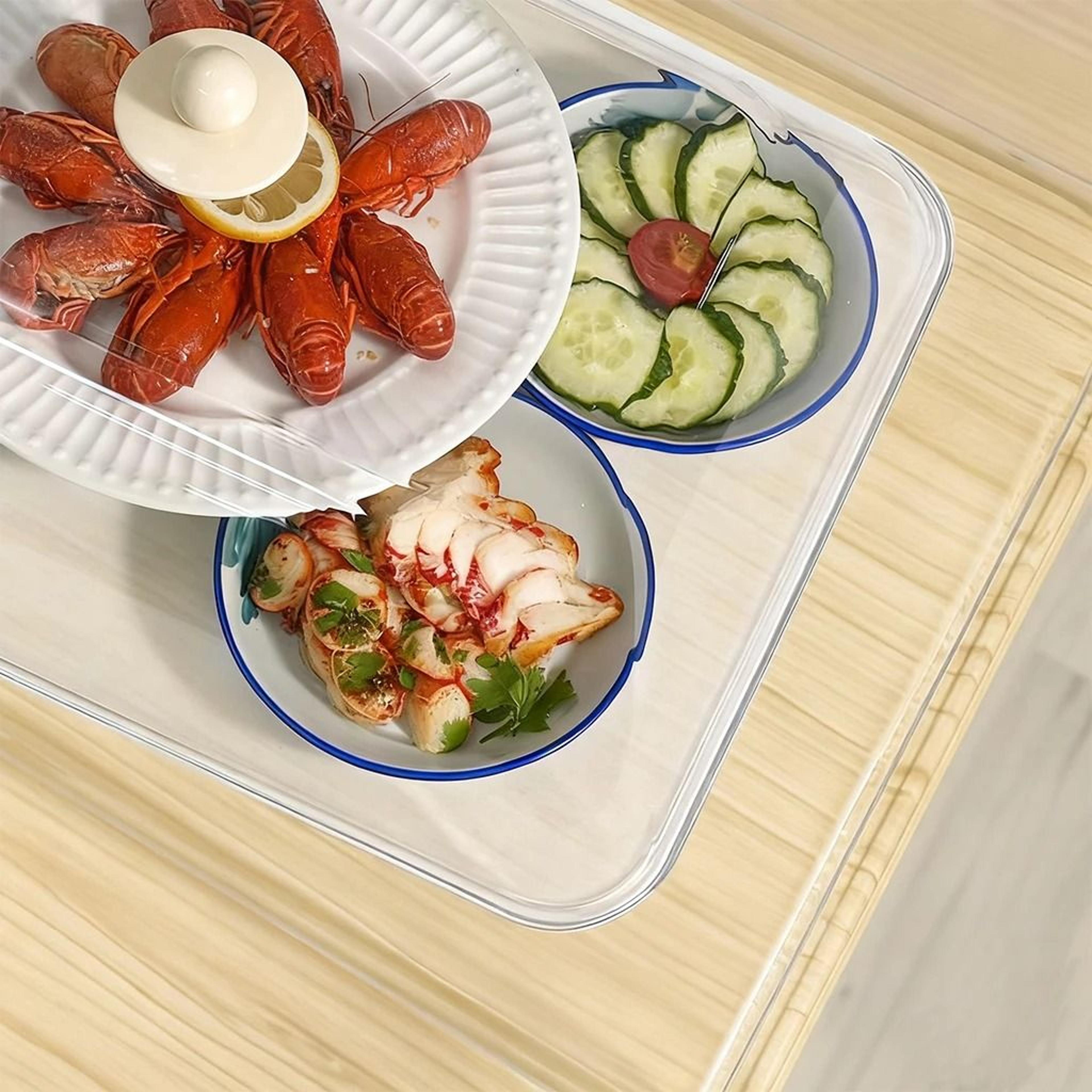 Reusable Plastic Food Cover Lid Dustproof Kitchen Food Protector 7
