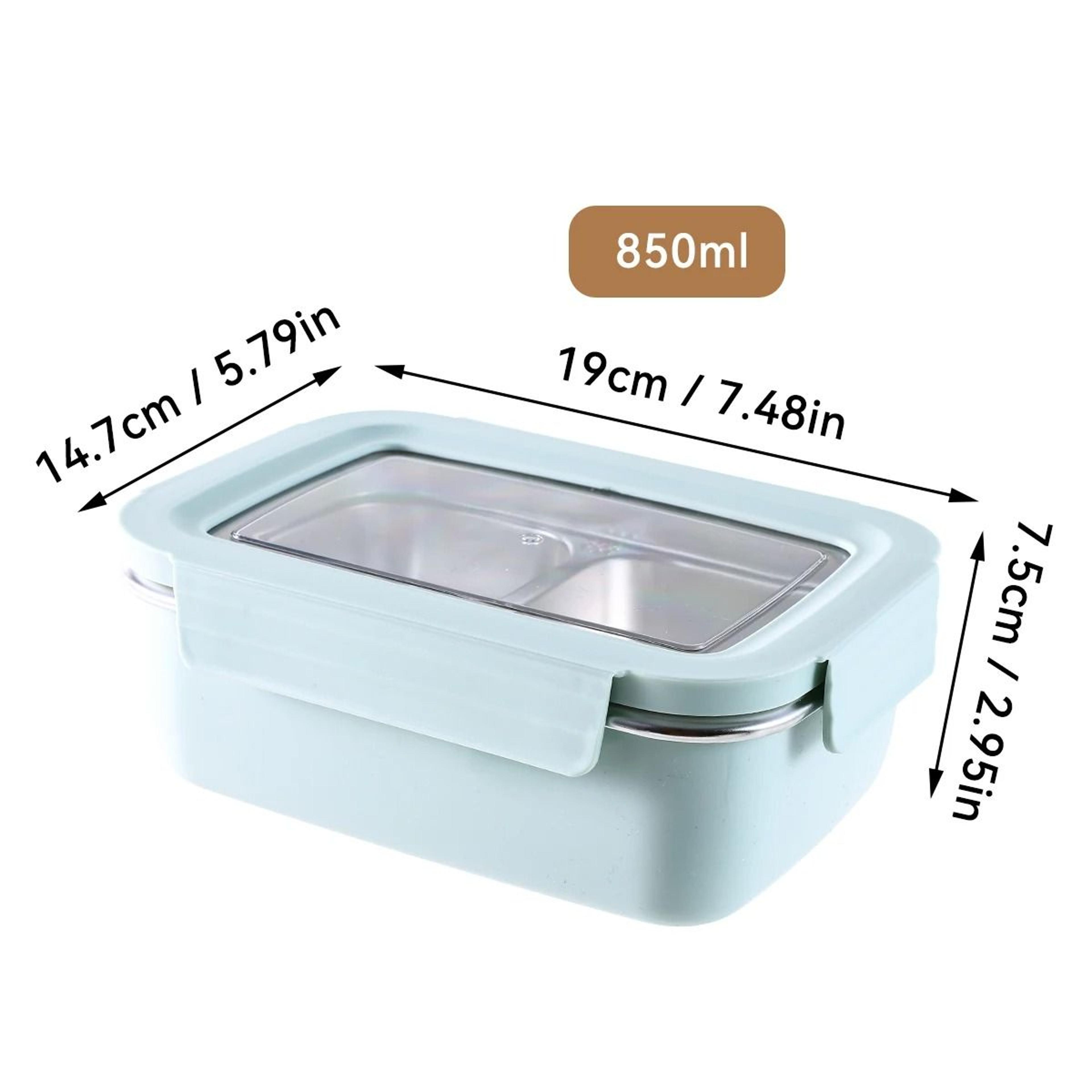 Stainless Steel Lunch Box Leak Proof Divided Microwave Safe Bento Container 8