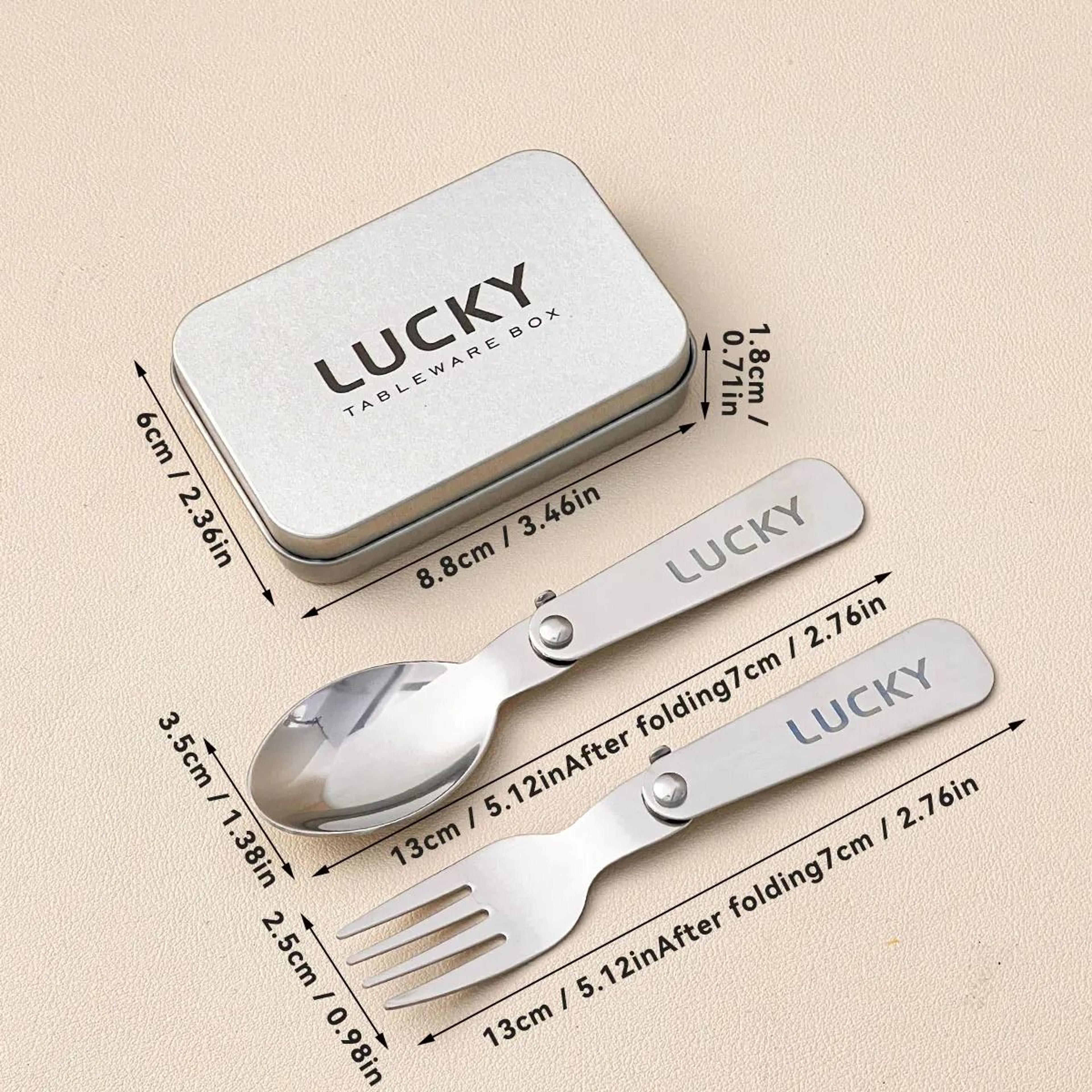 Folding Cutlery Set Portable Stainless Steel Camping Dinnerware With Case 5