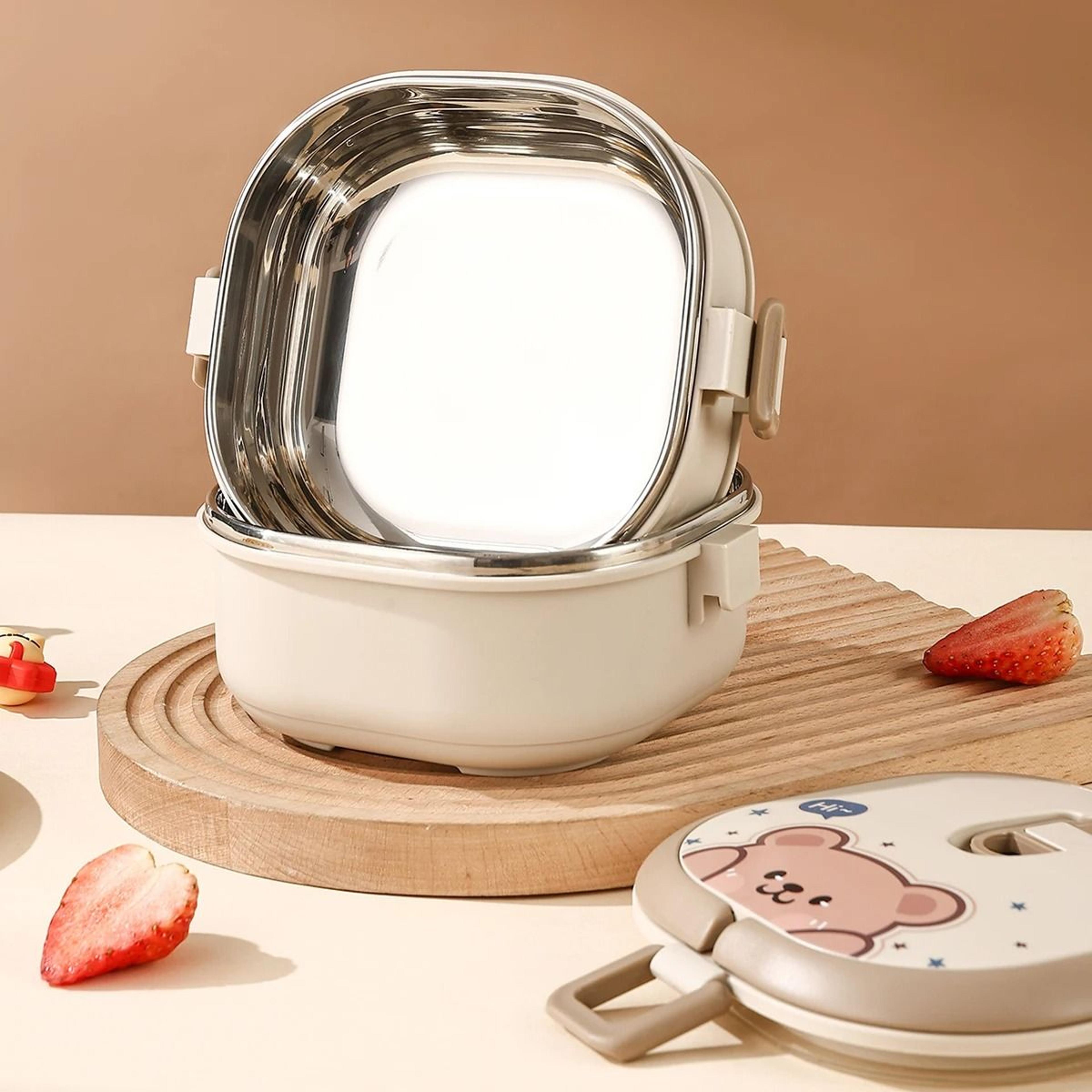 Stainless Steel Insulated Bento Lunch Box Microwave Safe Multi Layer Food Container 7