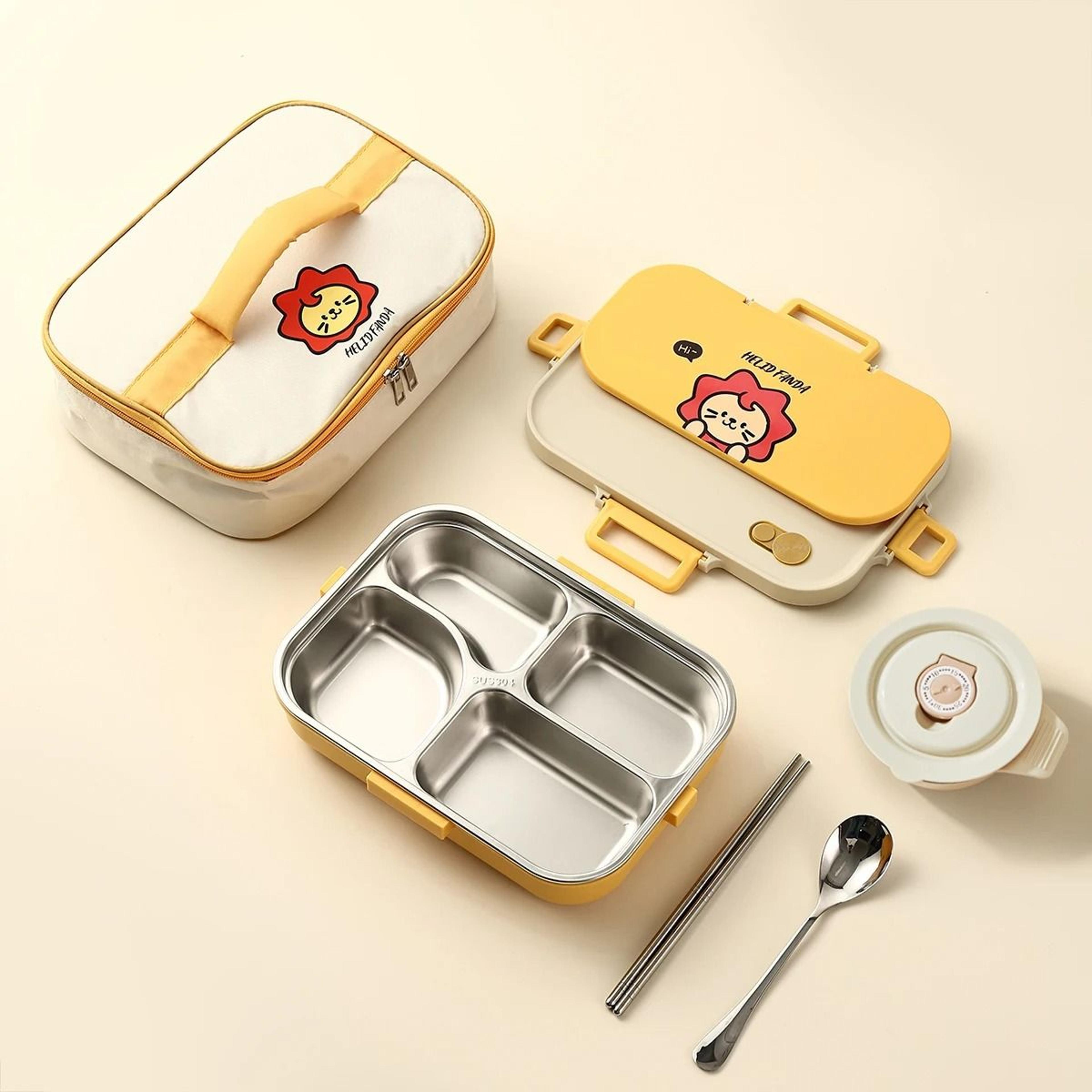 Stainless Steel Divided Lunch Container Large Capacity Bento Lunch Box Set 10