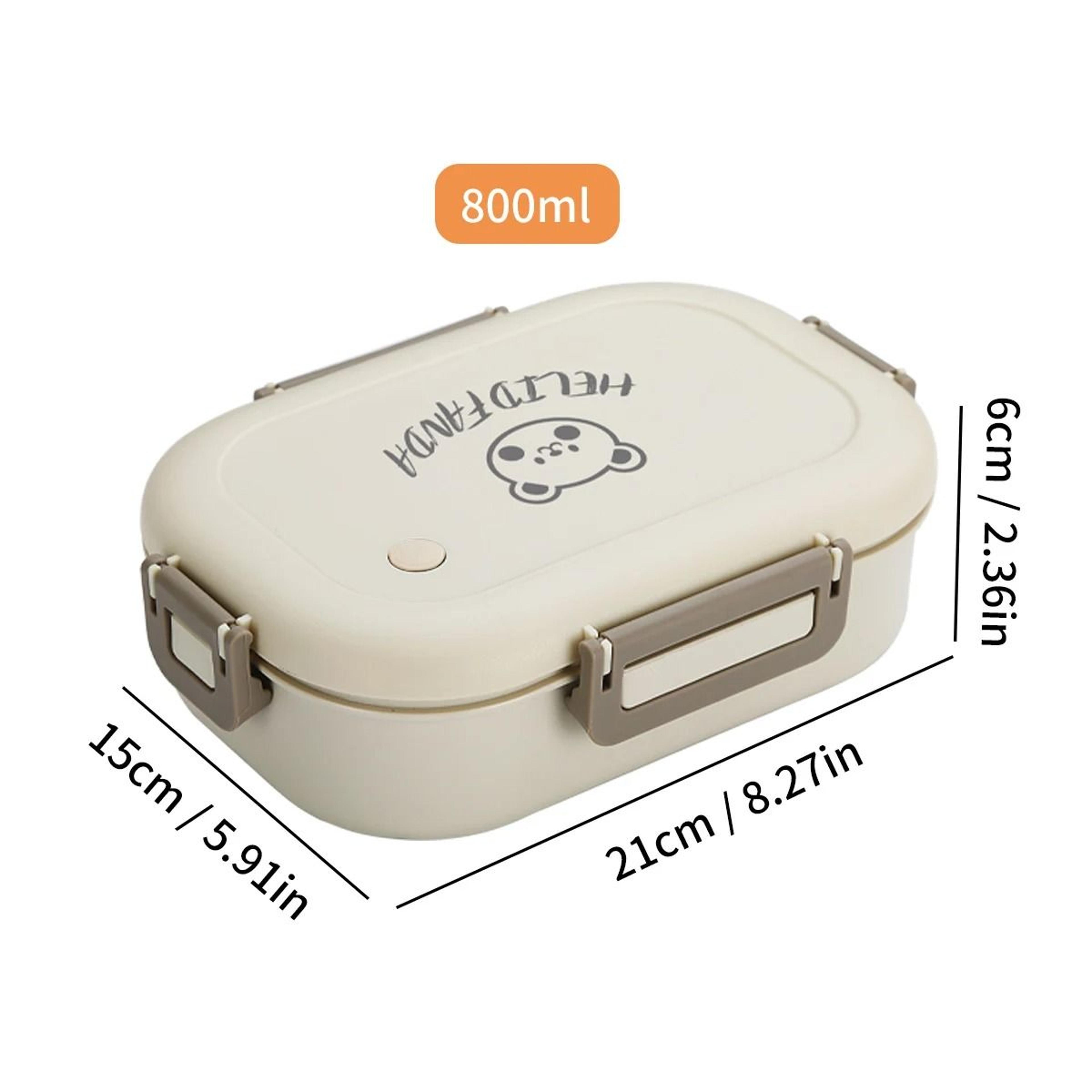 Detachable 3 Grid Plastic Lunch Box Leak Proof Food Container For Kids And Students 2