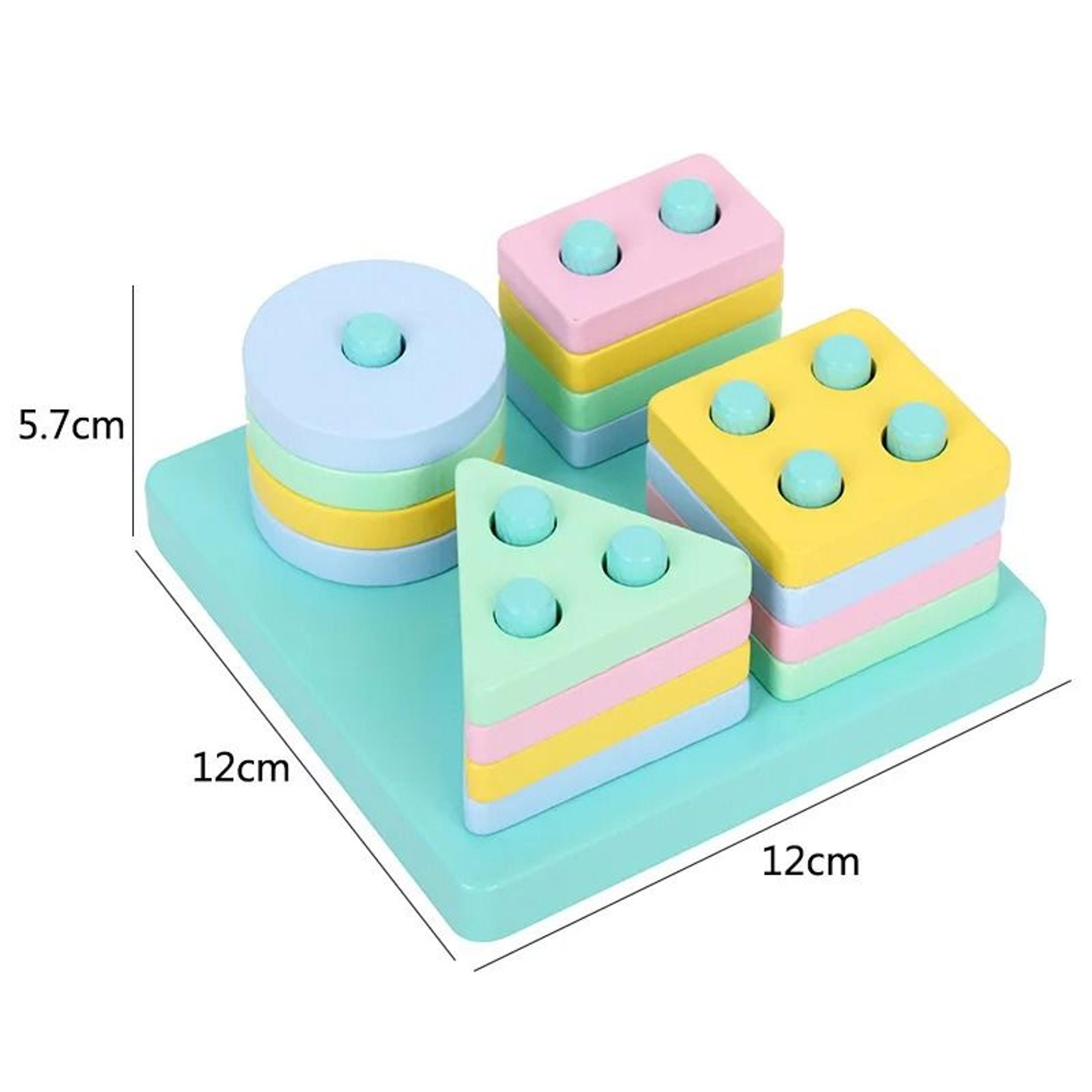 Montessori Wooden Puzzle Toy Early Learning Educational Toy For Kids 3