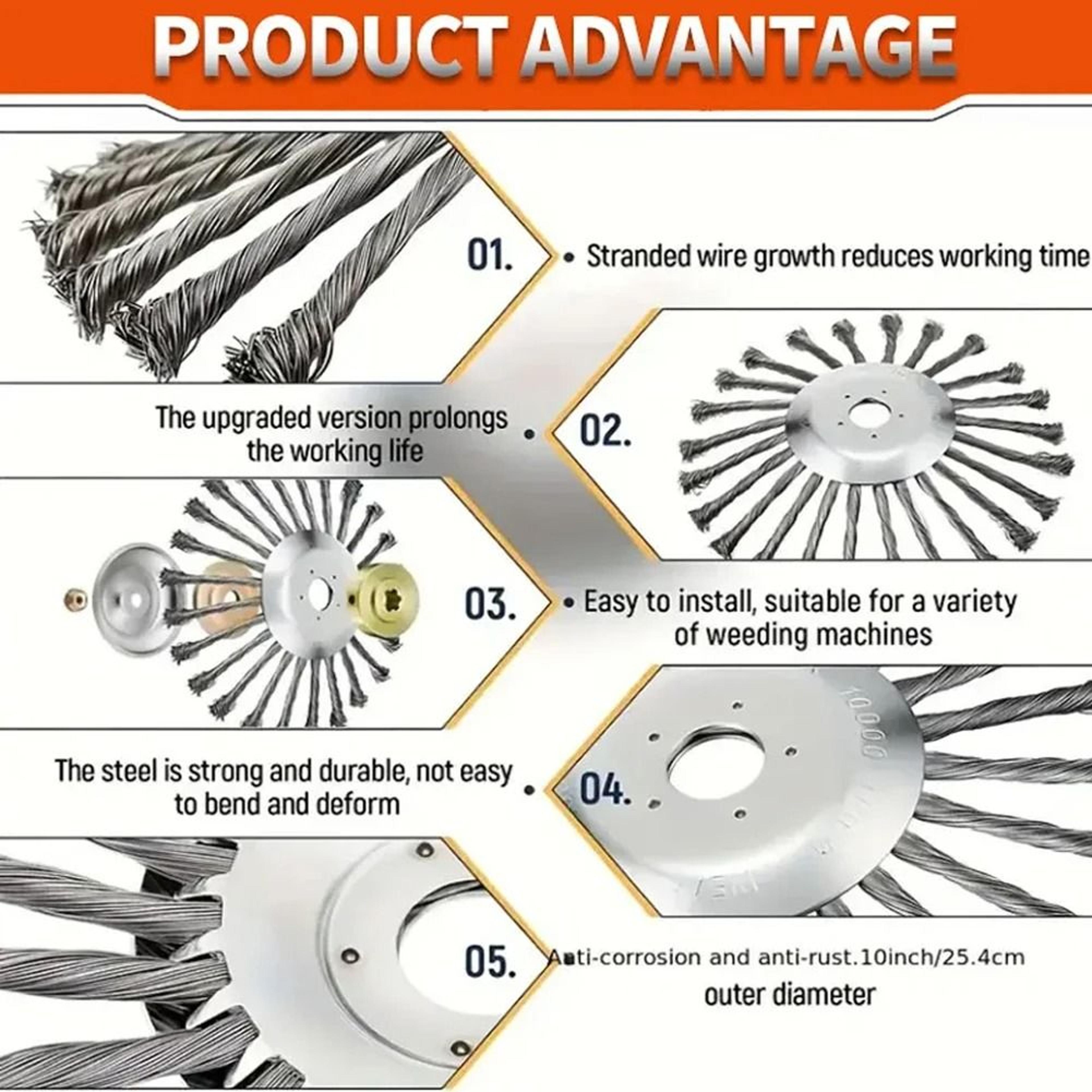 Stainless Steel Grass Trimmer Saw Blade Lawn Mower Cutting Disc 5