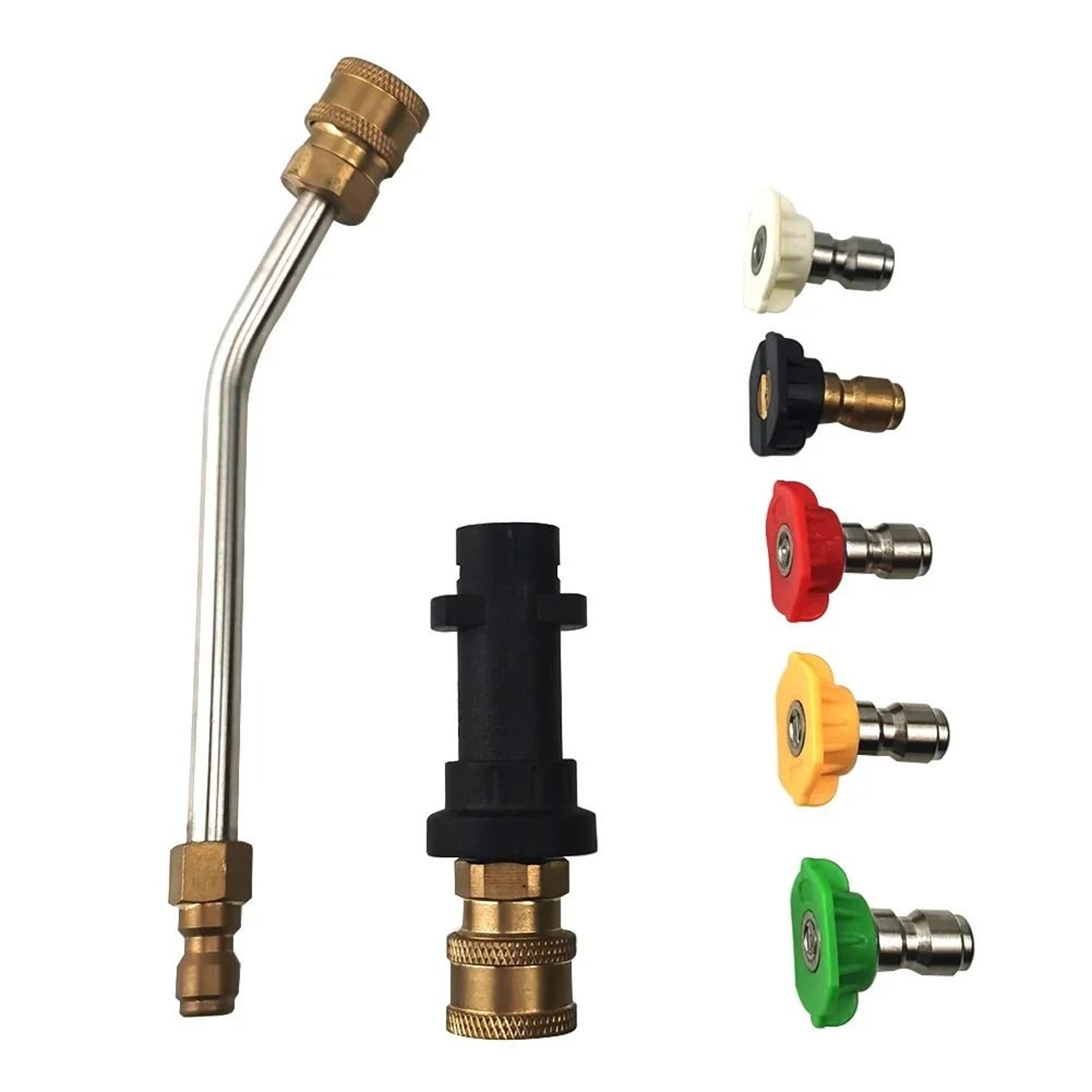 Pressure Washer Gun Adapter With Extension Wand And Nozzle Tips For Karcher 10