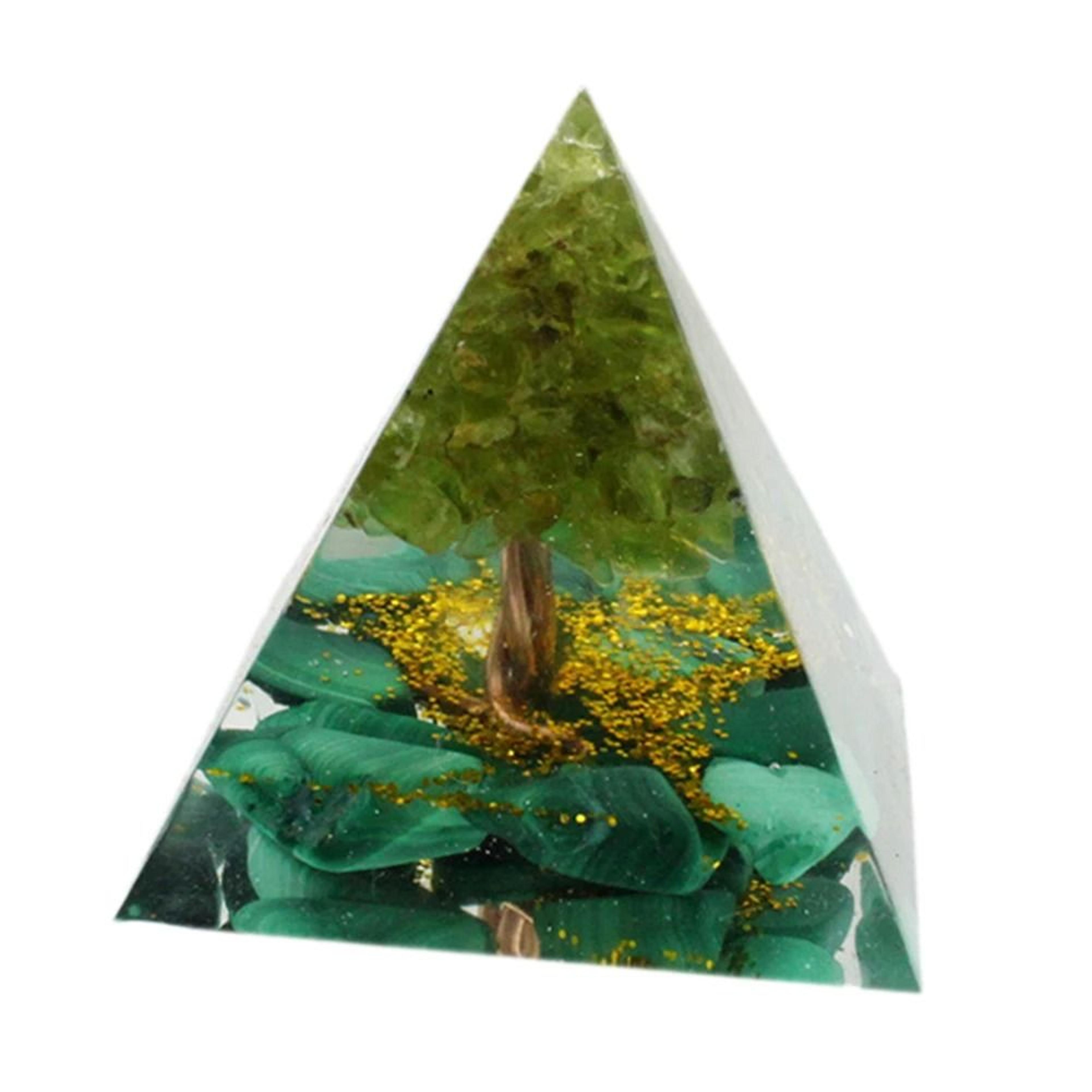 Handmade Orgonite Pyramid Natural Amethyst Crystal Energy Decor 7