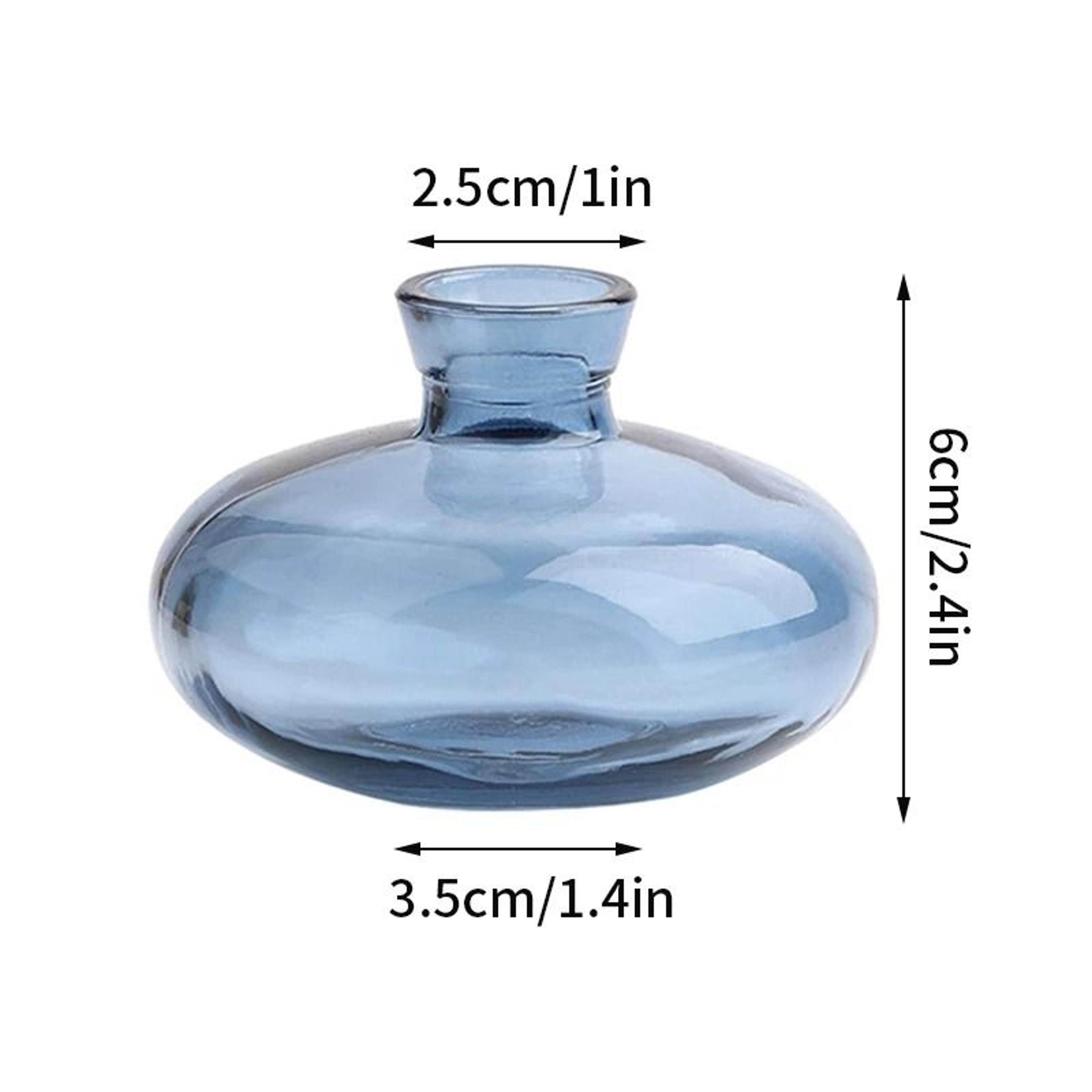 Vintage Mini Glass Vase Transparent Flower Vase For Home Decor 13