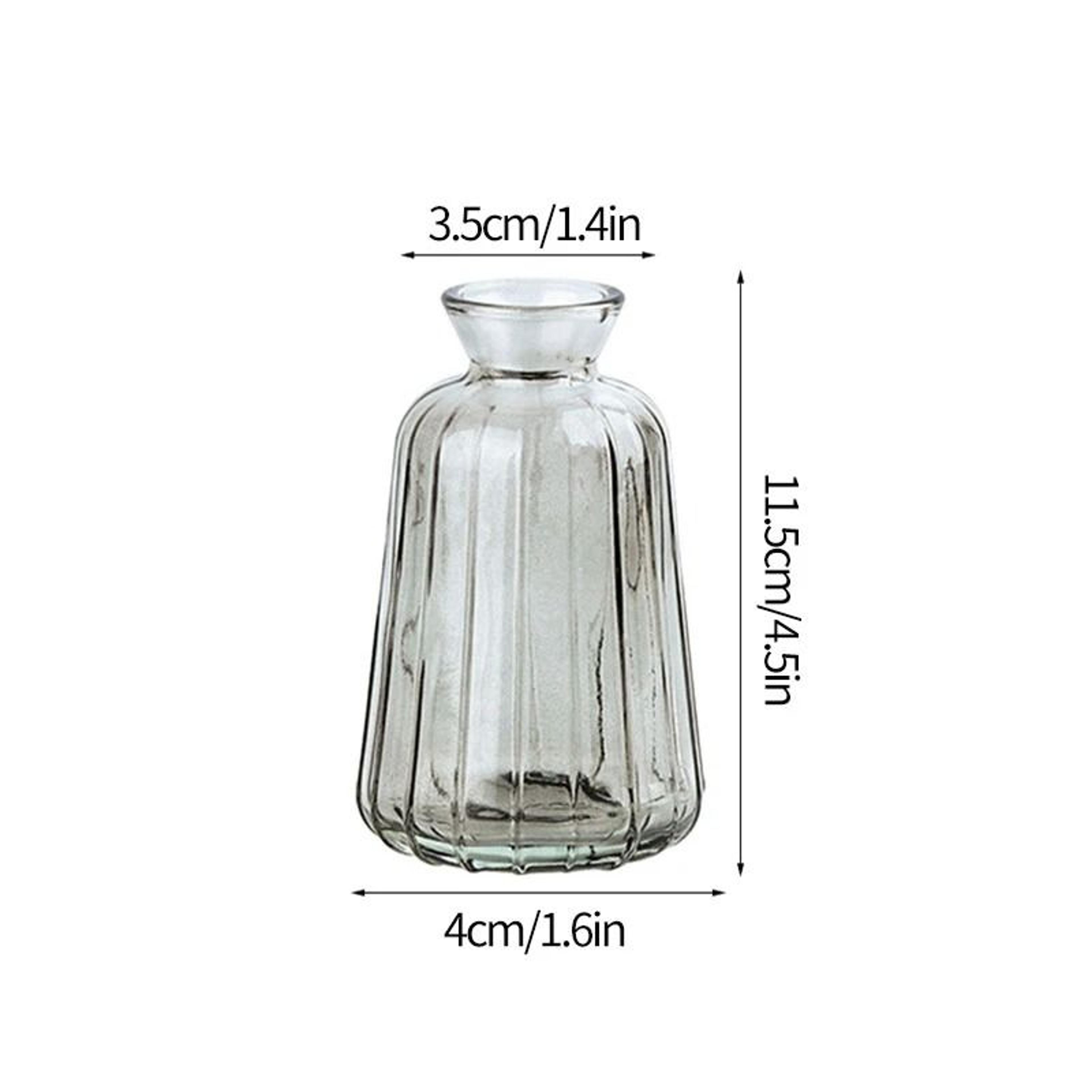 Vintage Mini Glass Vase Transparent Flower Vase For Home Decor 29