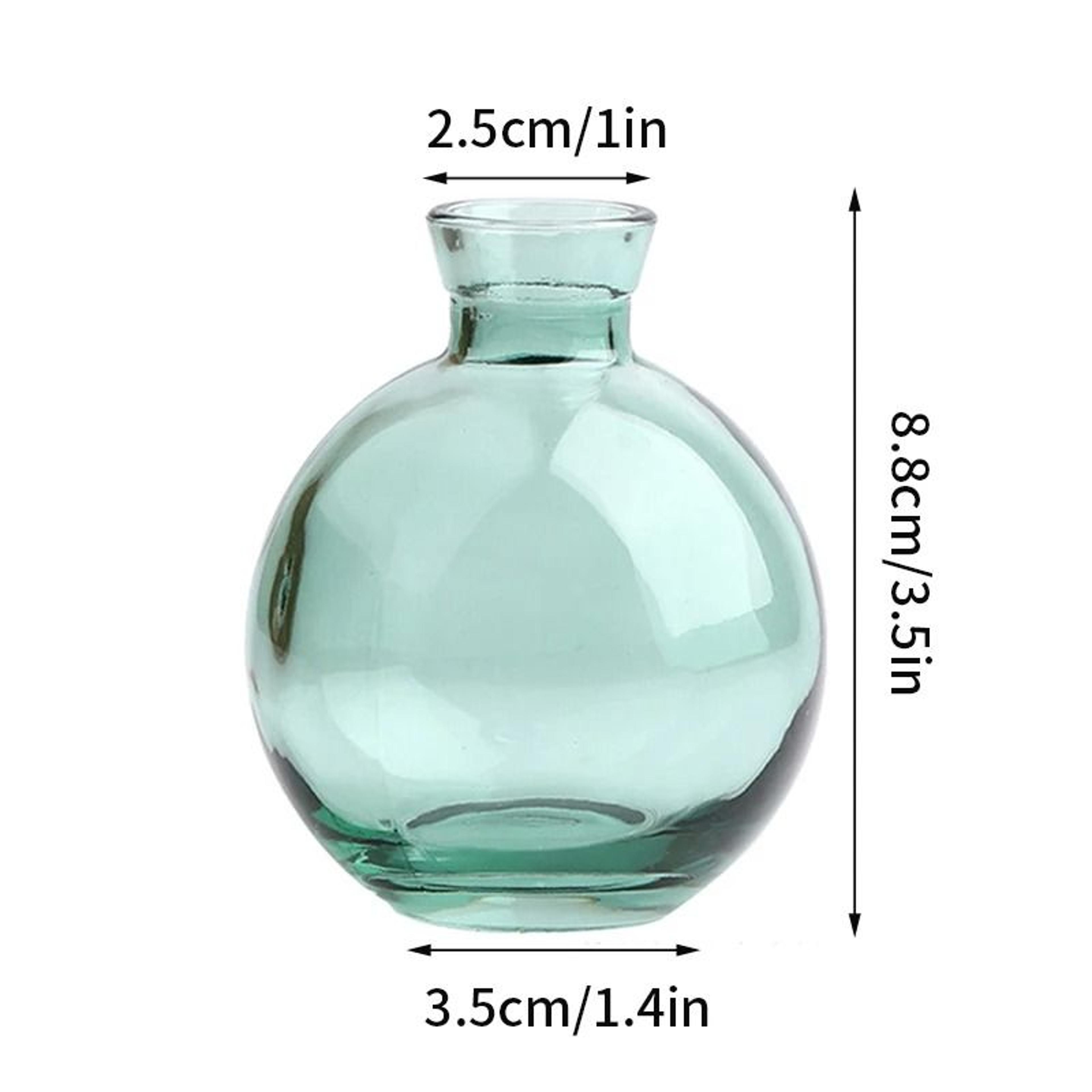 Vintage Mini Glass Vase Transparent Flower Vase For Home Decor 19