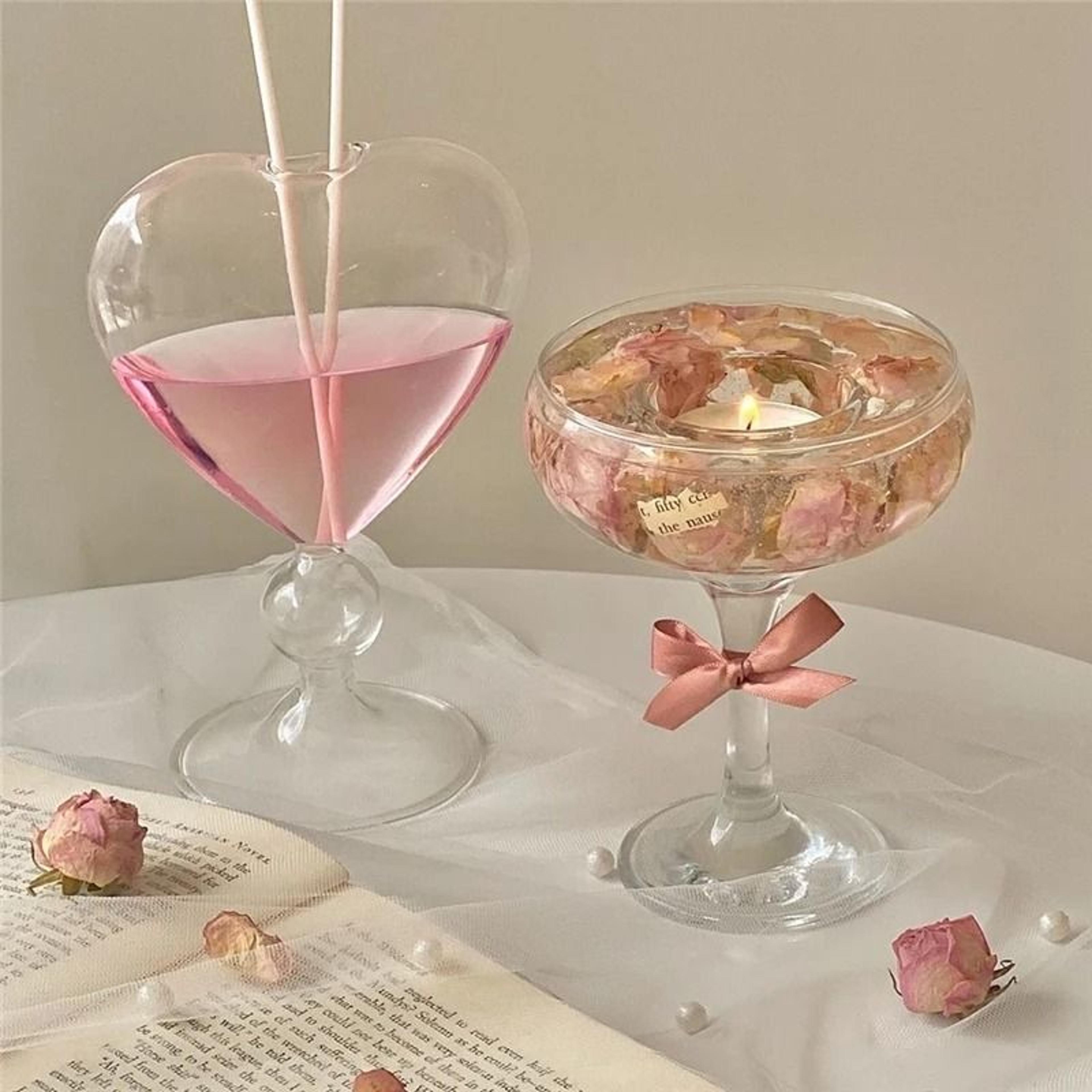 Heart Shape Glass Tumbler 220ml Cute Drinking Cup For Coffee Juice And Tea 3
