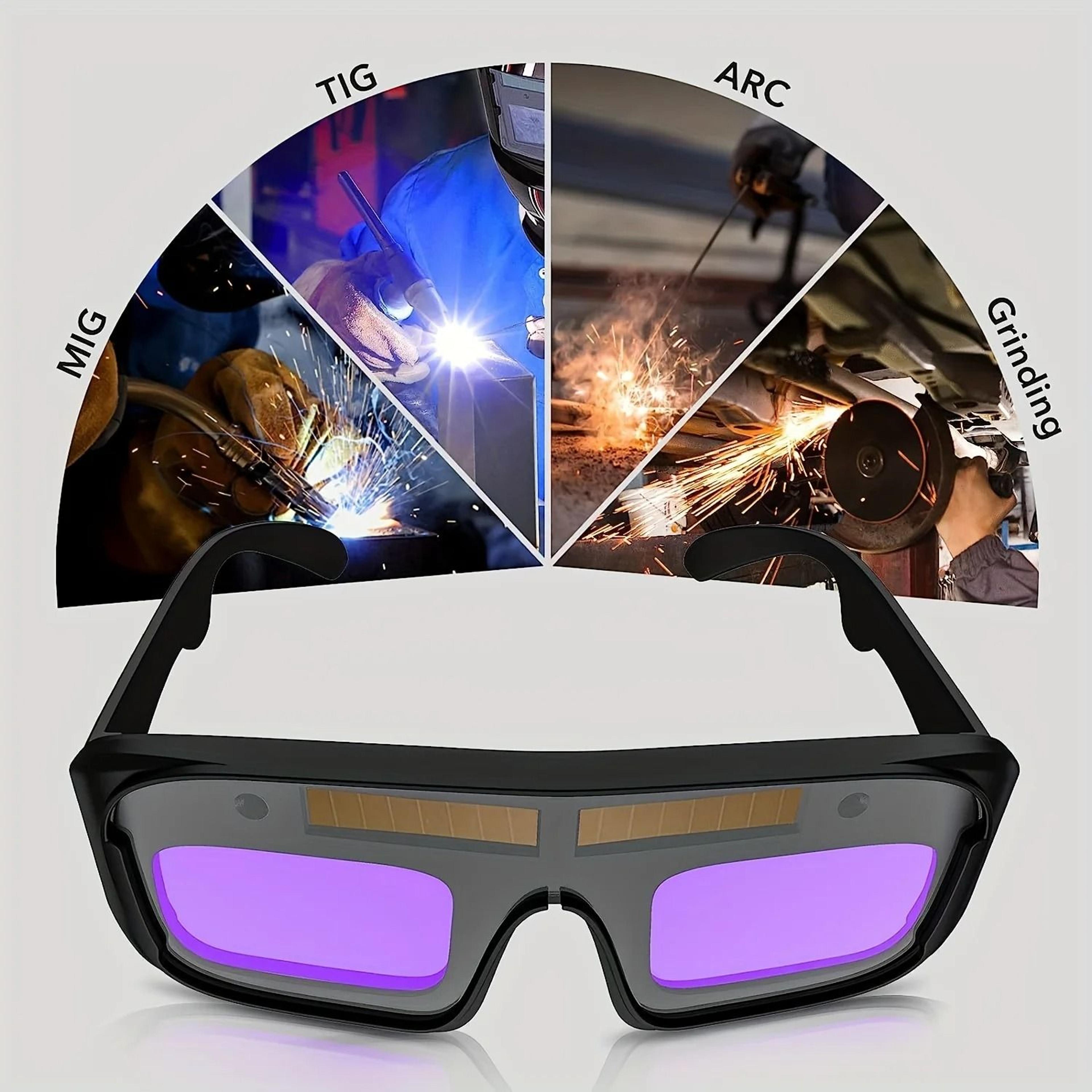 Solar Powered Auto Darkening Welding Glasses With Protective Film Set 3