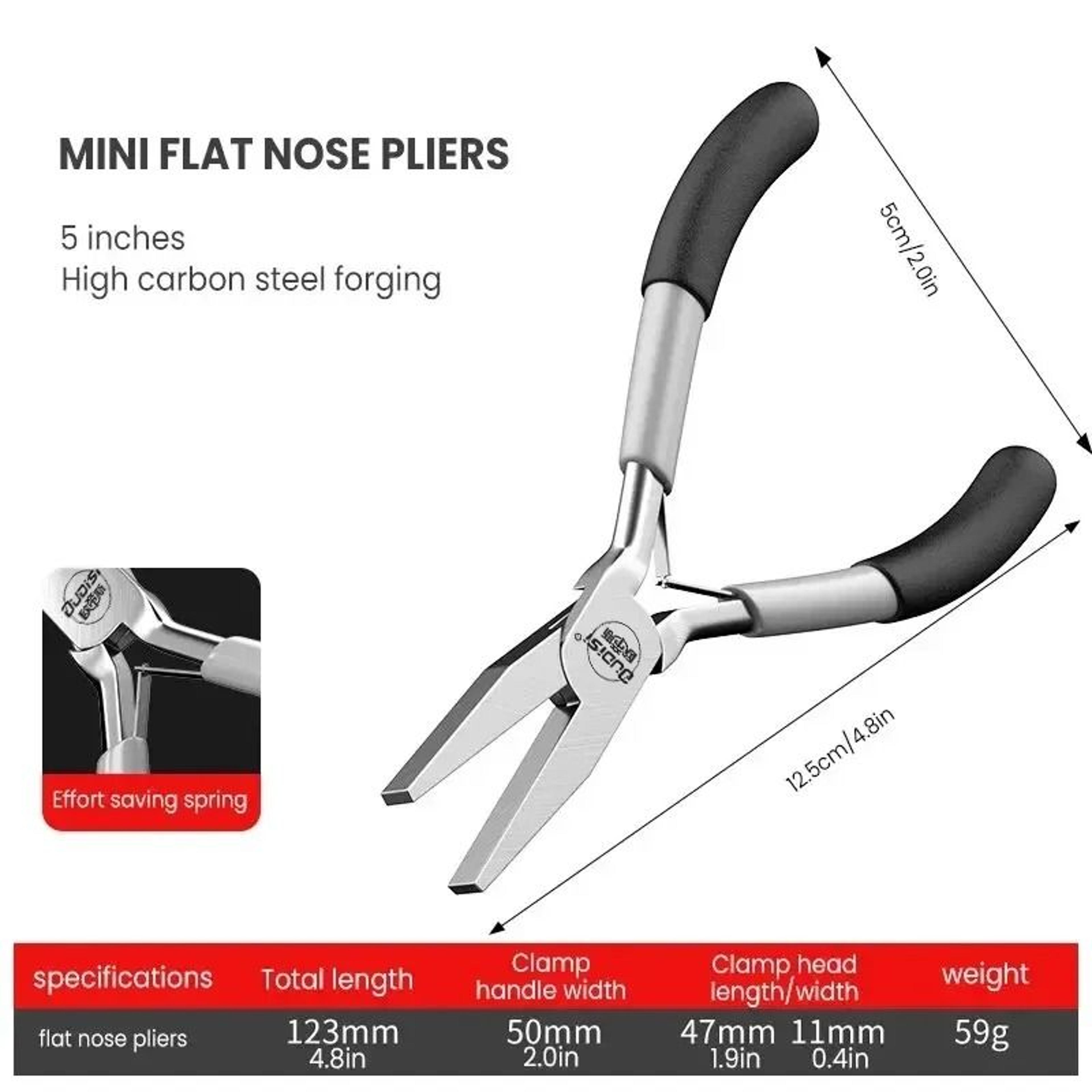 Mini Needle Nose Pliers Set Extended Flat Mouth And Oblique Wire Binding Hand Tools 6