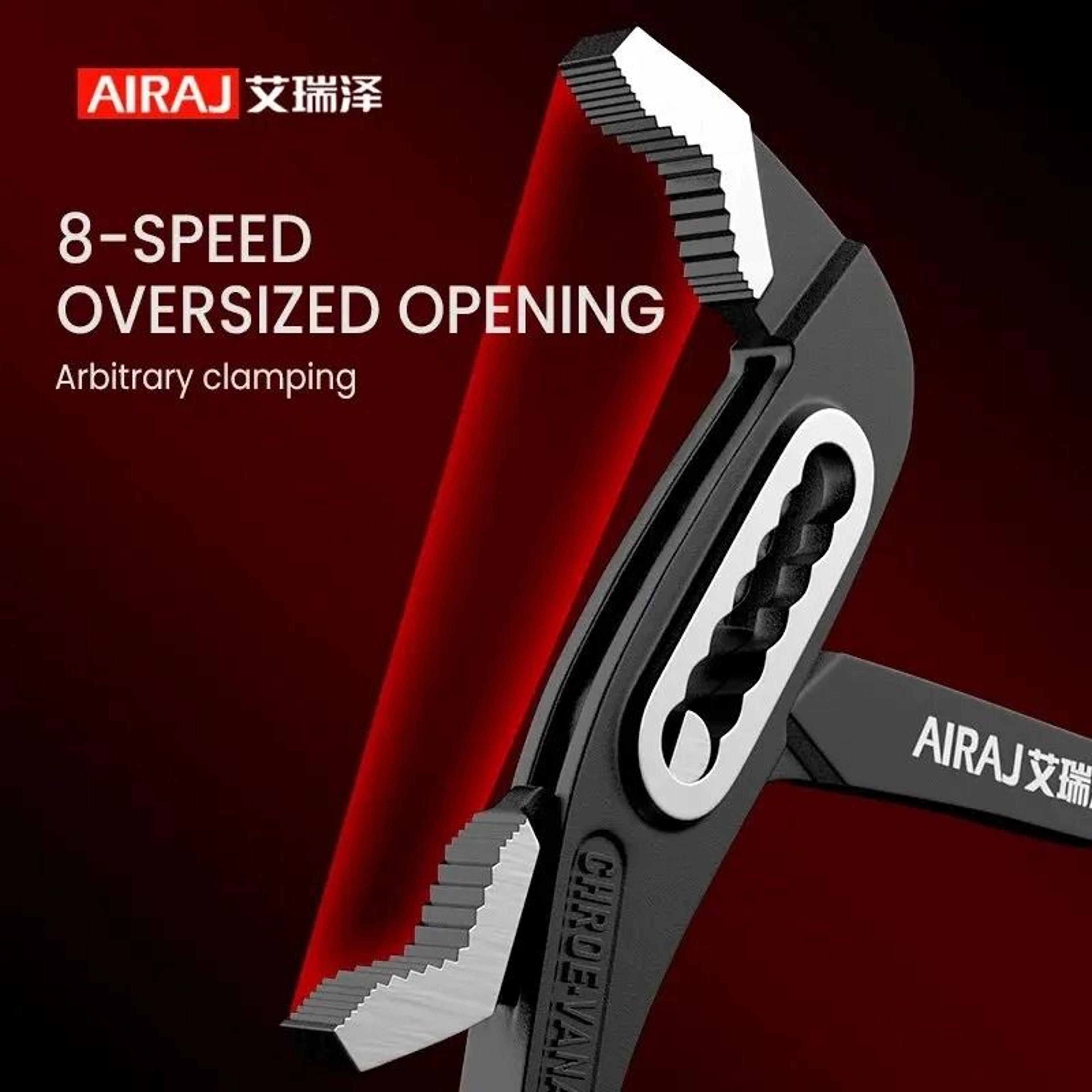 AIRAJ Multifunctional Pump Pliers Adjustable Water Pipe Pliers With Quick Release Grip 6