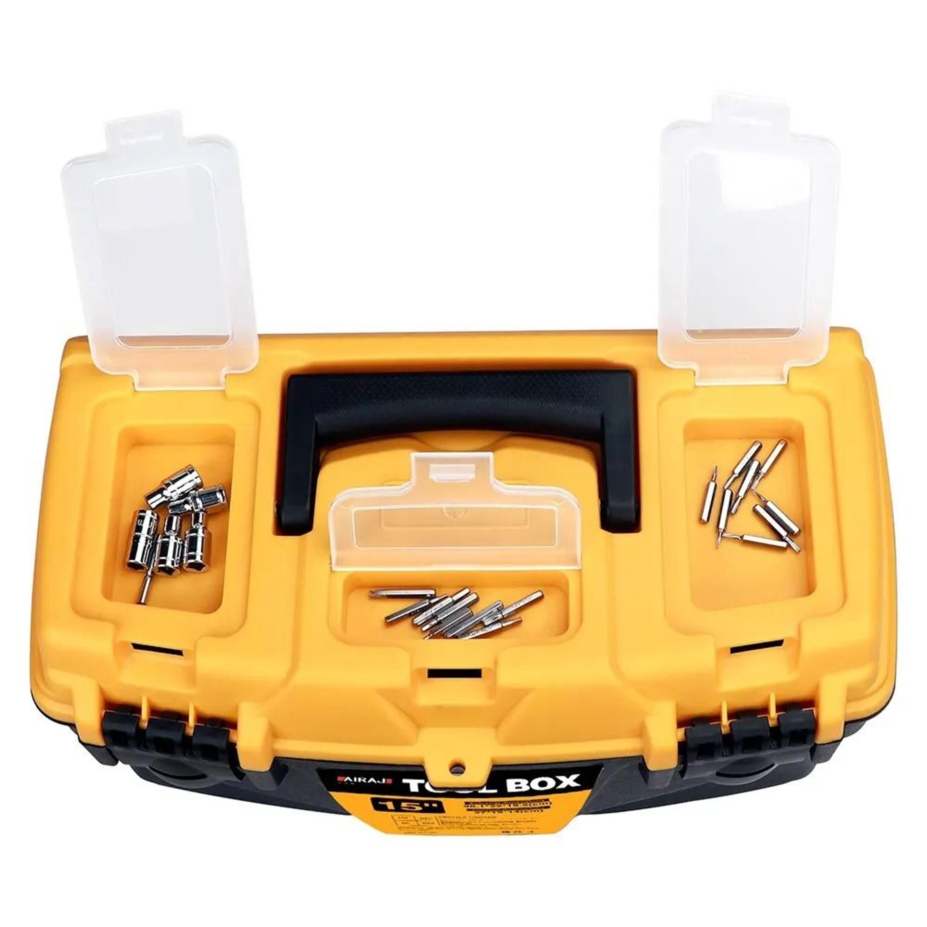 AIRAJ Plastic Hardware Toolbox Thickened Storage Case For Electrician And Carpenter Tools 6