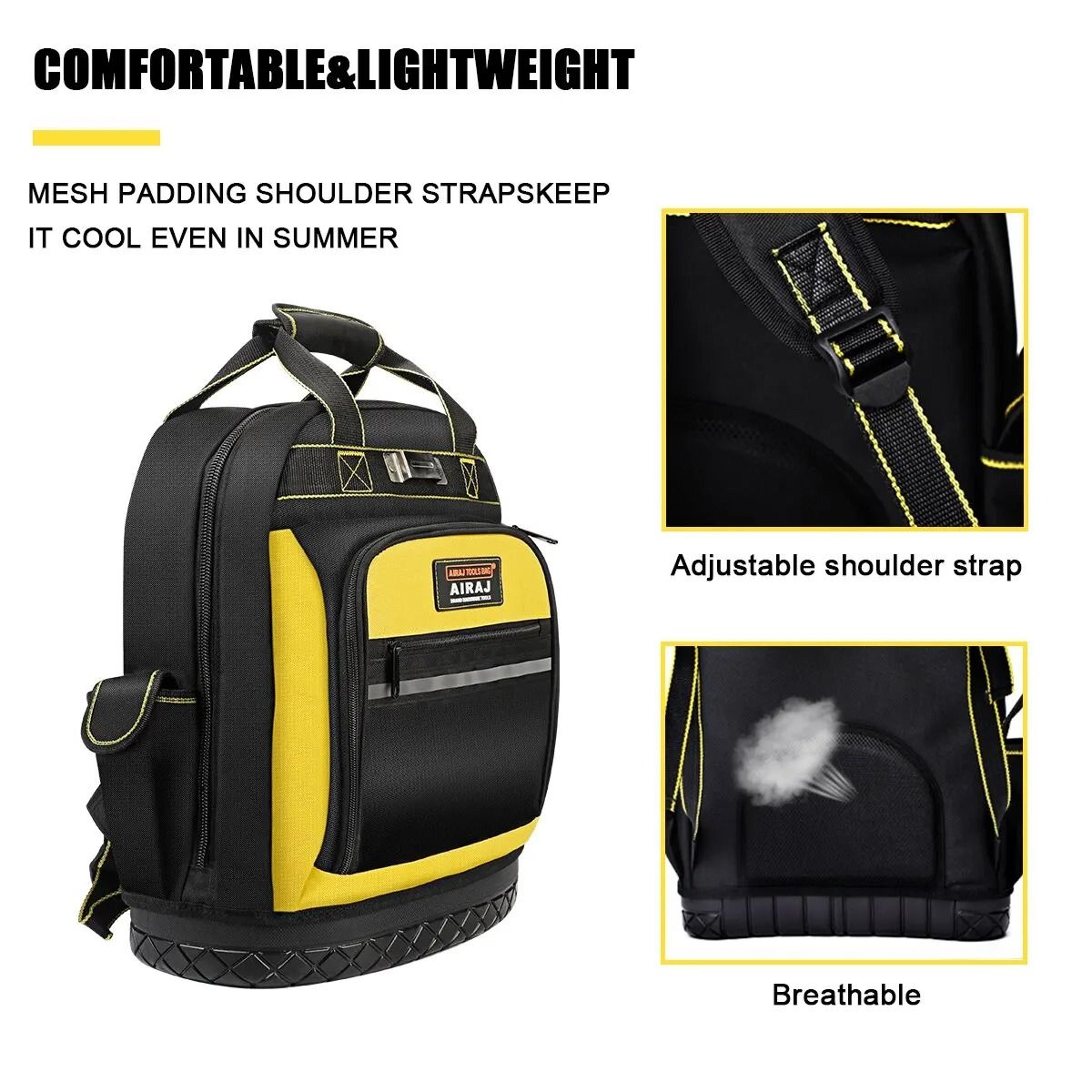 AIRAJ Waterproof Tool Backpack Heavy Duty Tool Organizer With Rubber Base 5