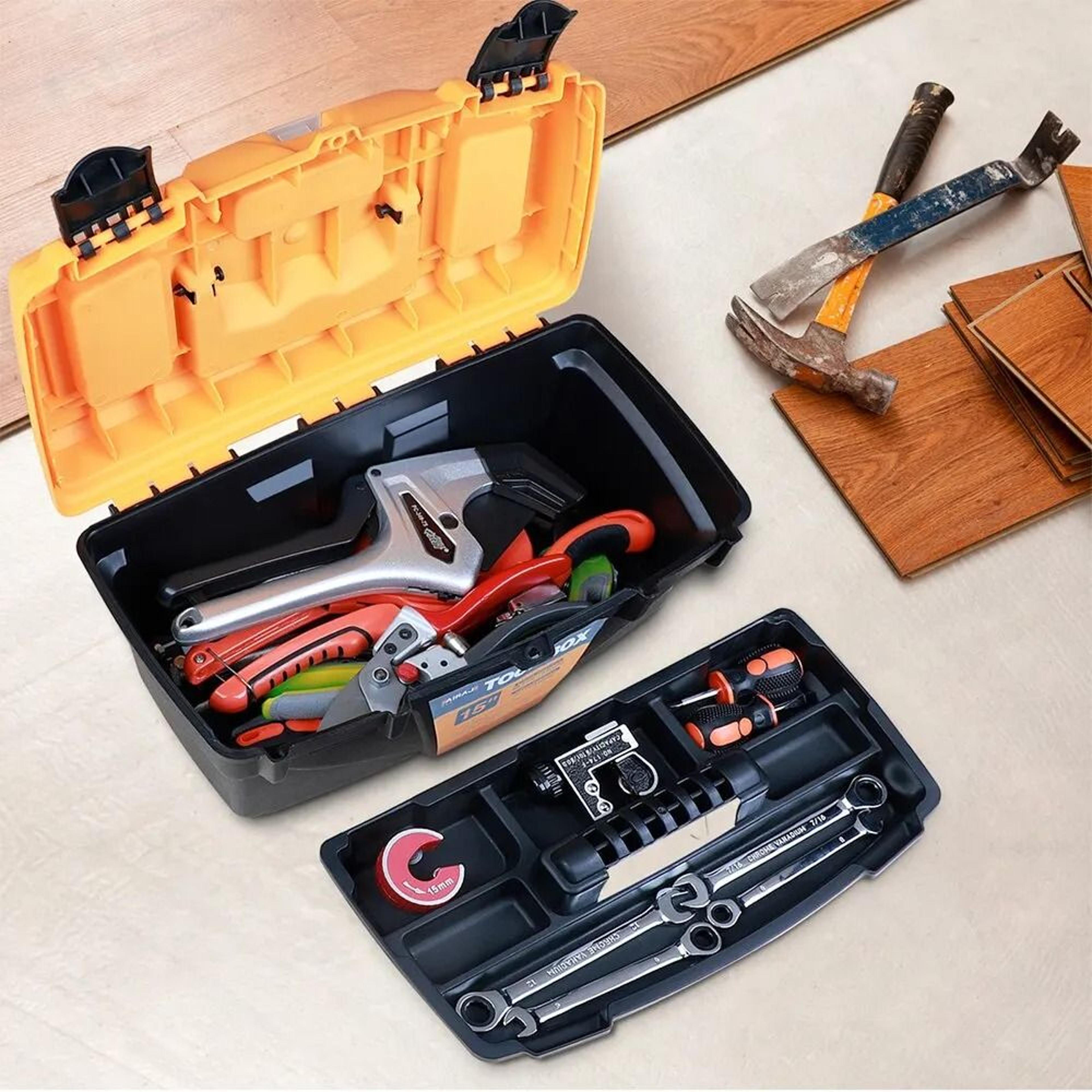 AIRAJ Plastic Hardware Tool Box Thickened Portable Storage Case For Electrician And Carpenter Tools 4