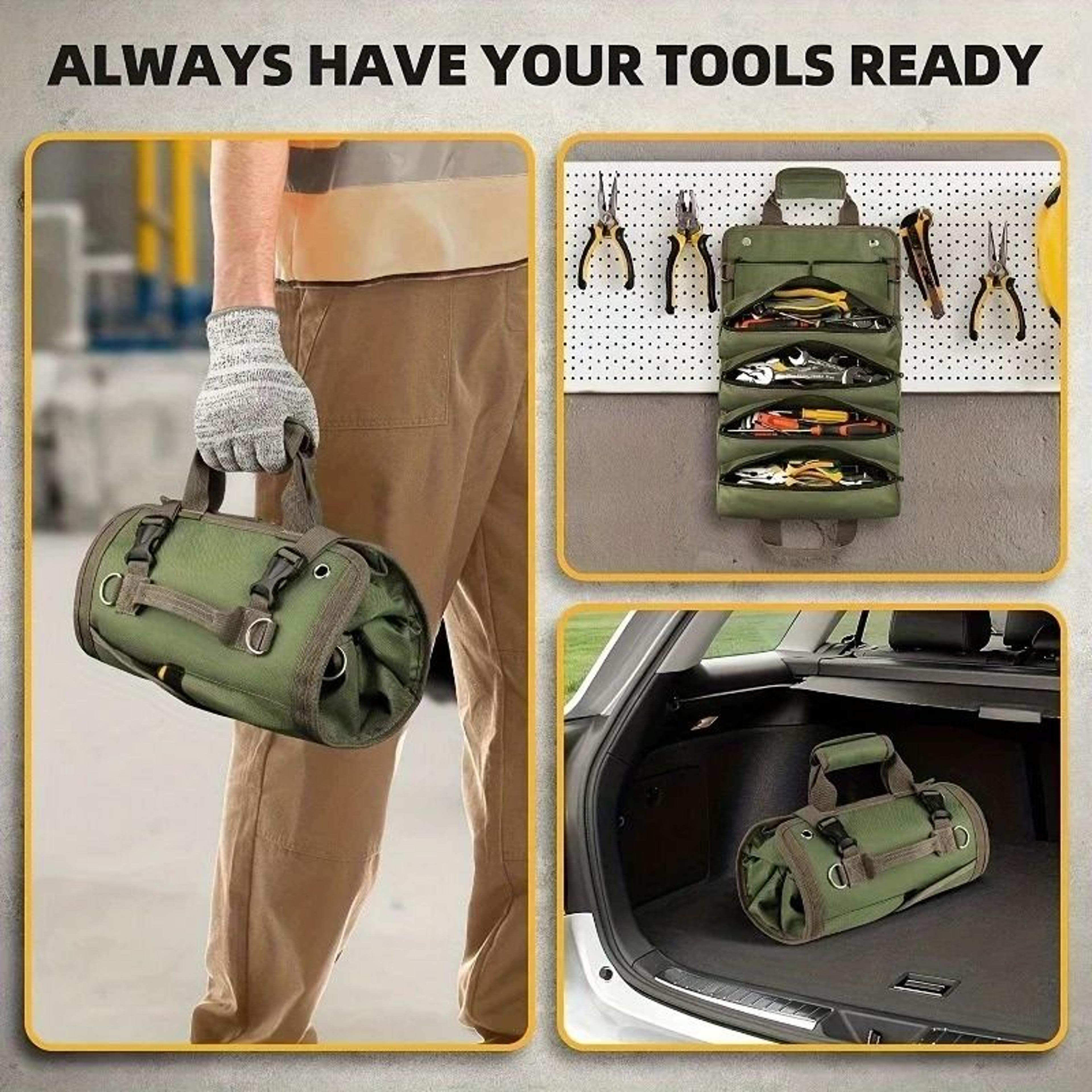 Multi Purpose Tool Bag Professional Roll Up Tool Organizer With Multi Pocket Design 8
