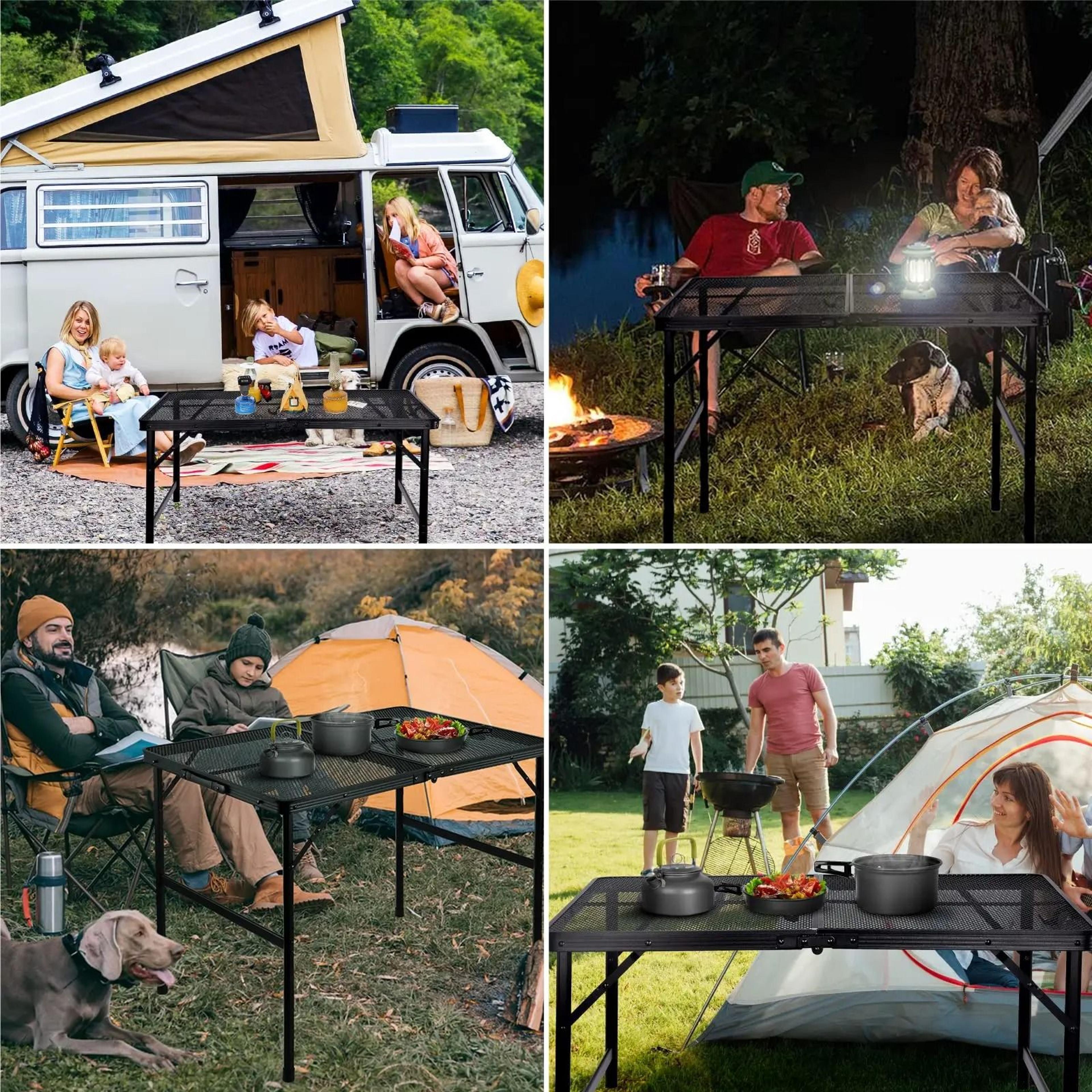 Portable Outdoor Grill Table Lightweight Folding Aluminum Camping BBQ Table 2