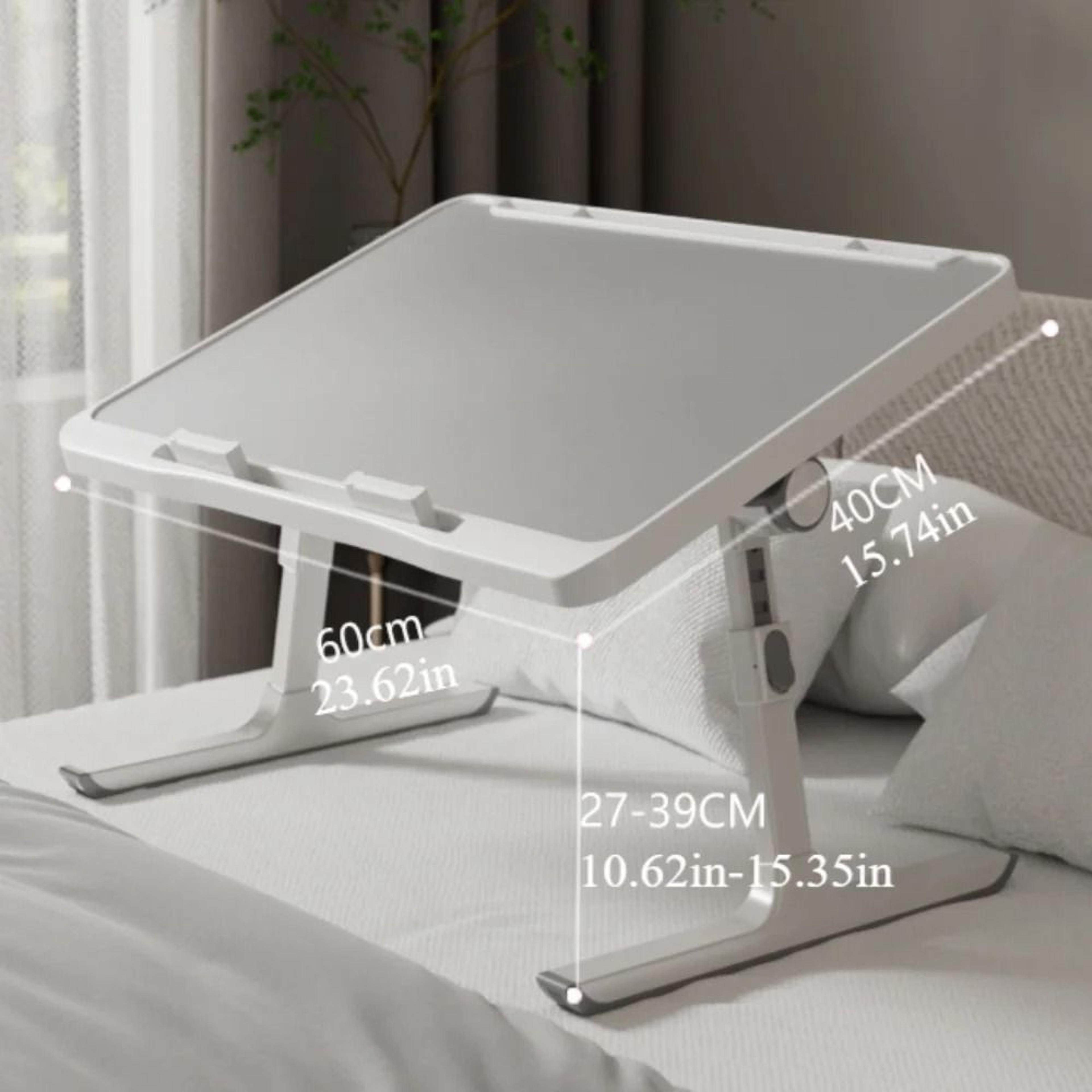 foldable laptop bed table adjustable height and angle laptop tray for bed and sofa
