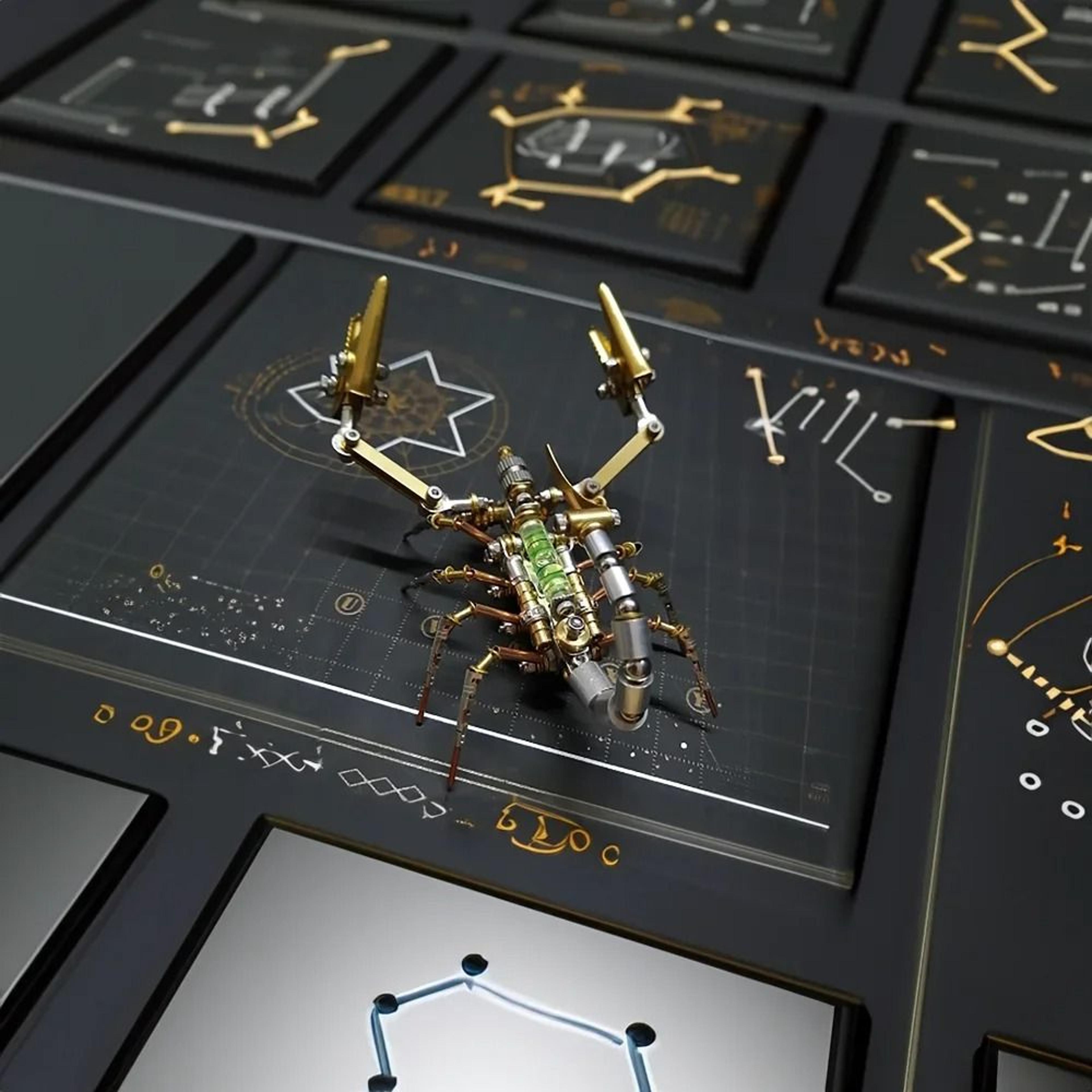 DIY Mechanical Spider Metal Model Kit Cyberpunk 3D Puzzle 4
