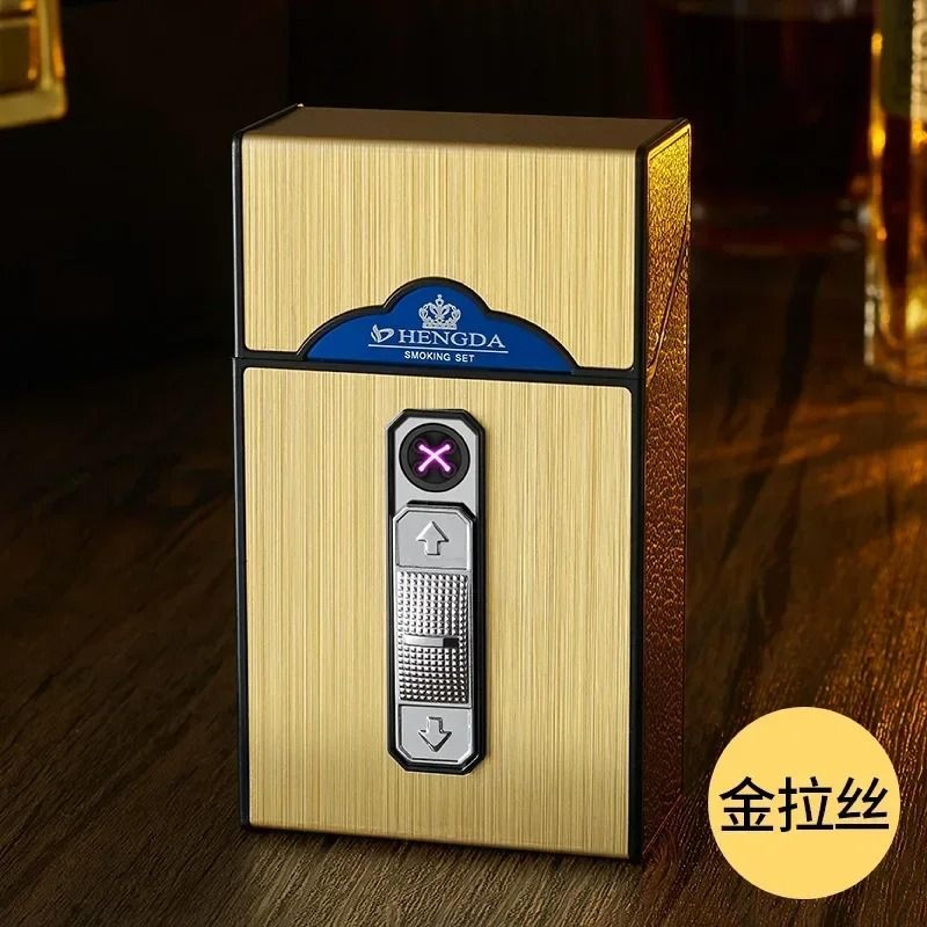 USB Rechargeable Electric Arc Lighter Waterproof Cigarette Case For Outdoor Use 2