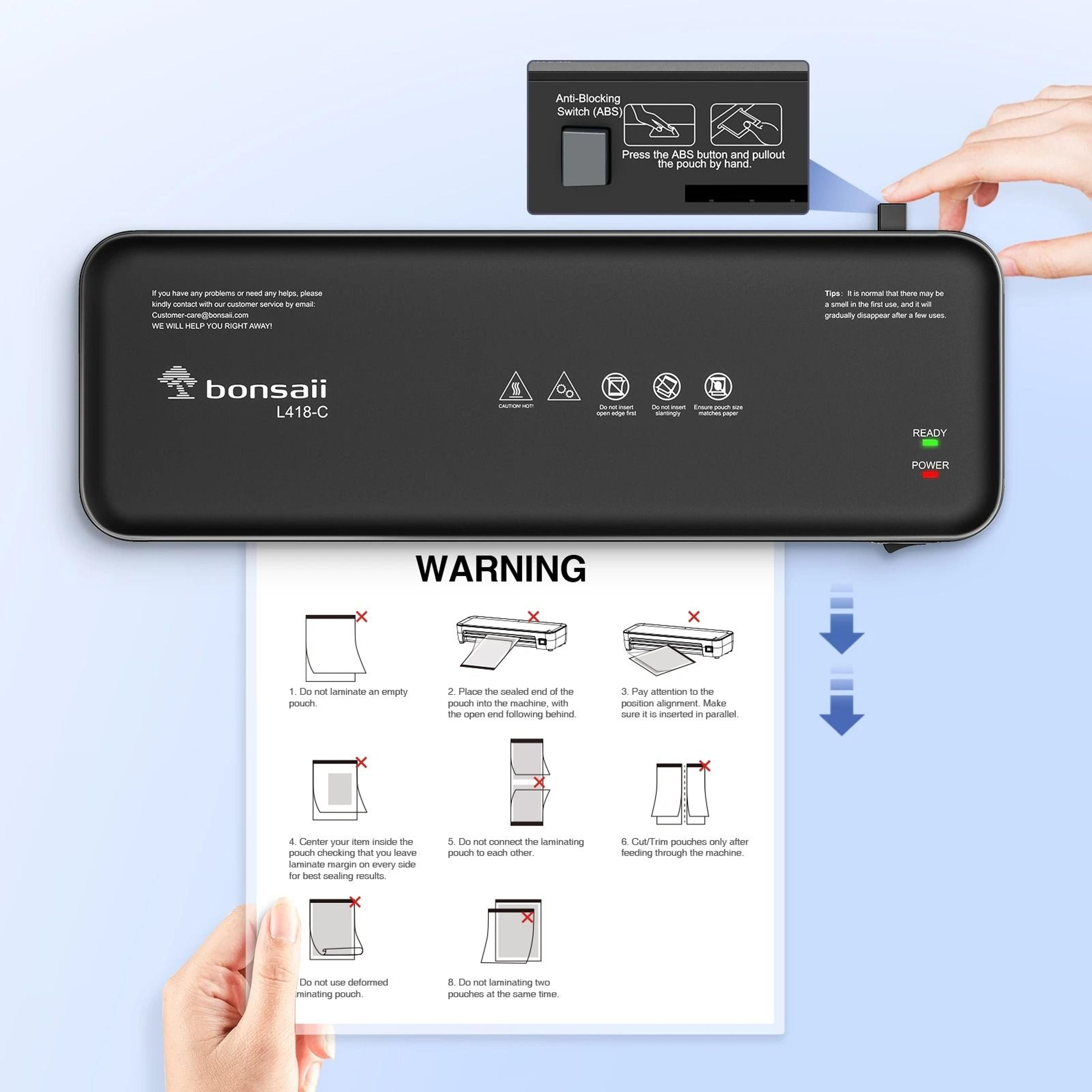Bonsaii 9 Inch Thermal Laminator Never Jam Document And Photo Laminator 2